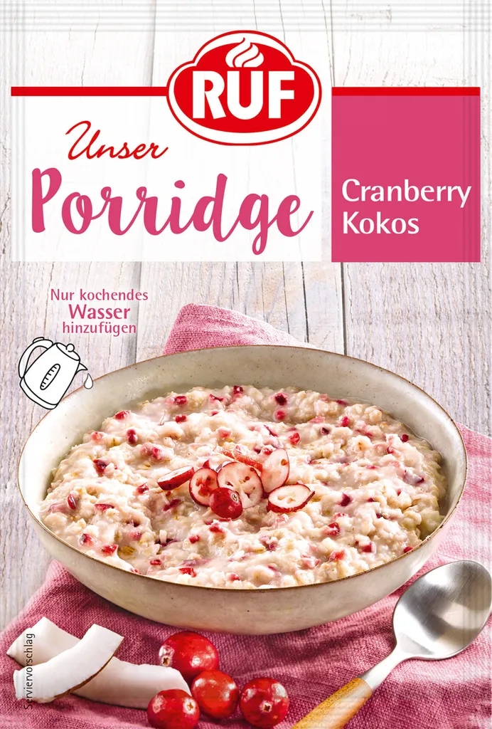 RUF Porridge Cranberry Coconut 65g