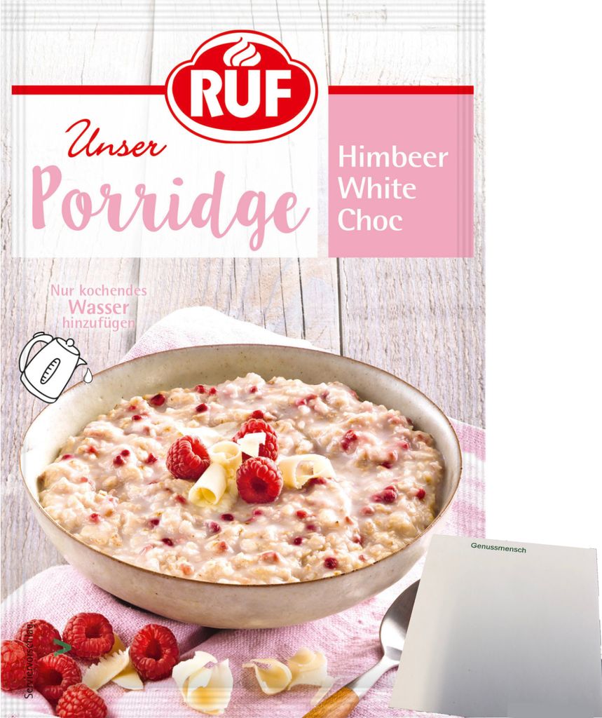 RUF Porridge Raspberry White Choc (65g bag) + usy Block