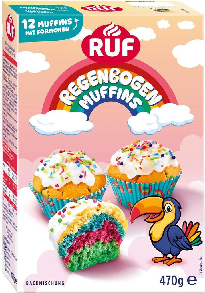 RUF Rainbow Muffins 470g