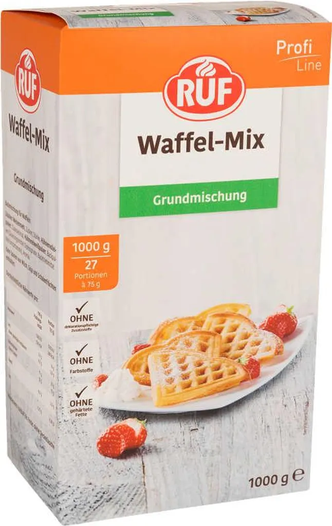 RUF Waffle Mix Baking Mix for Waffle Batter Basic Mix 1000g