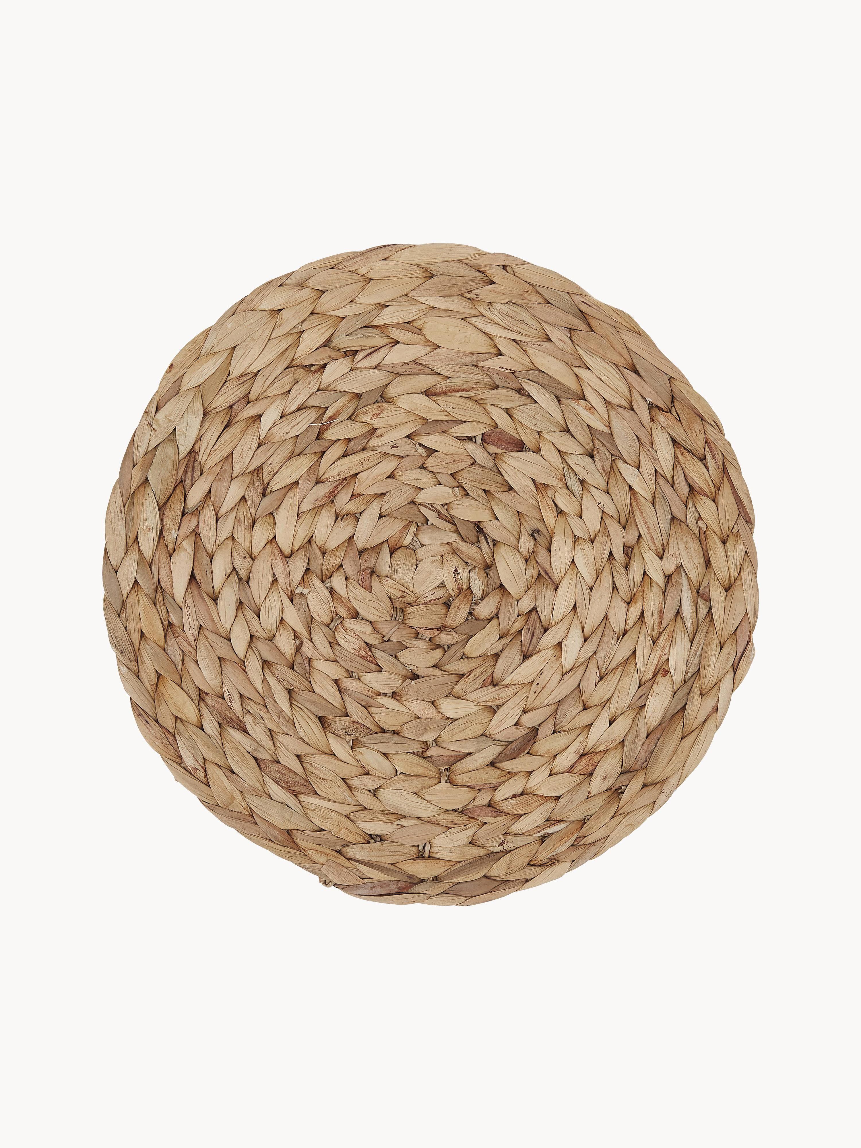 Bloomingville Wanda round placemats made of water hyacinth, set of 4