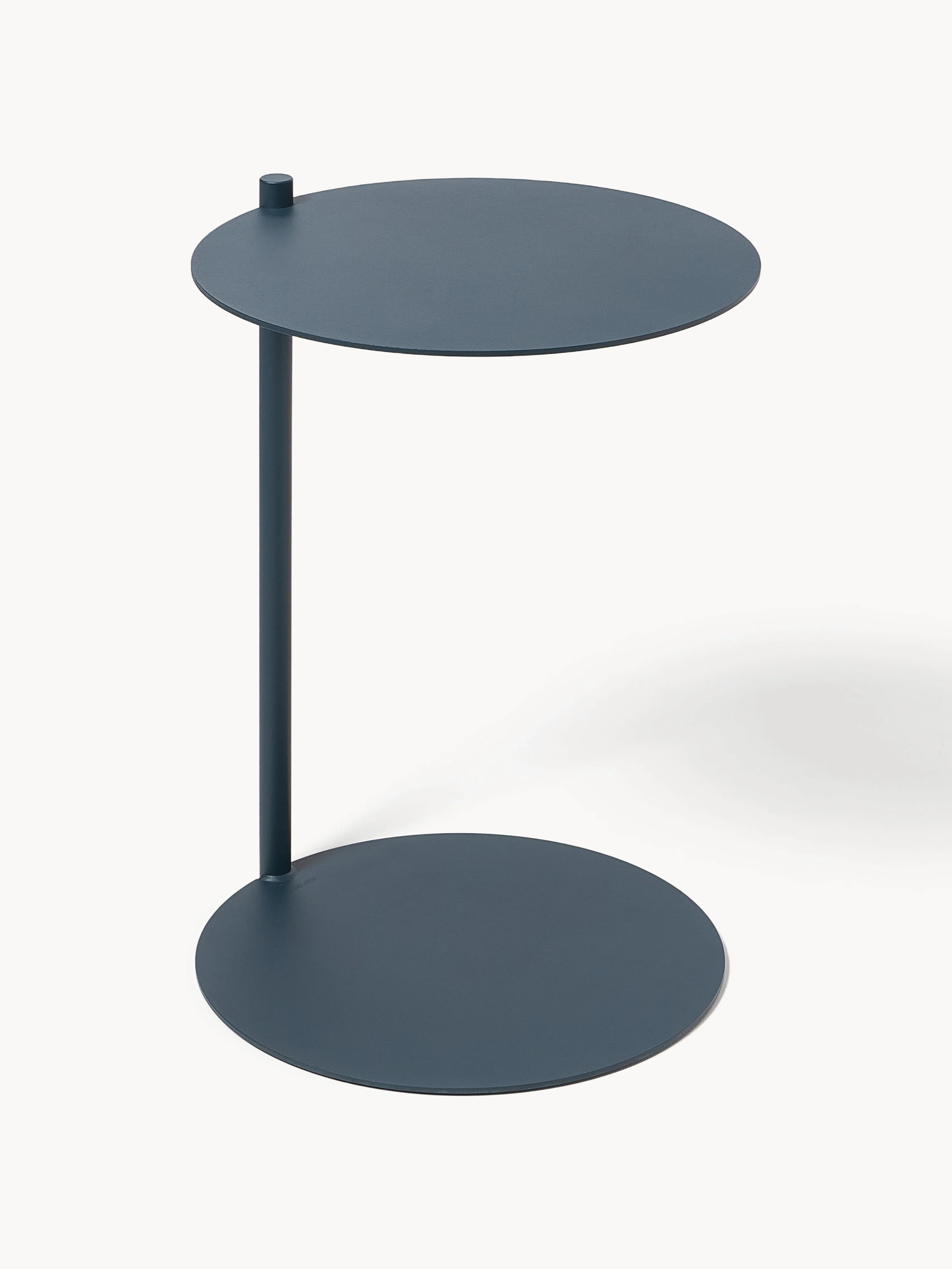 Noo.ma Ande round metal side table, Dark blue