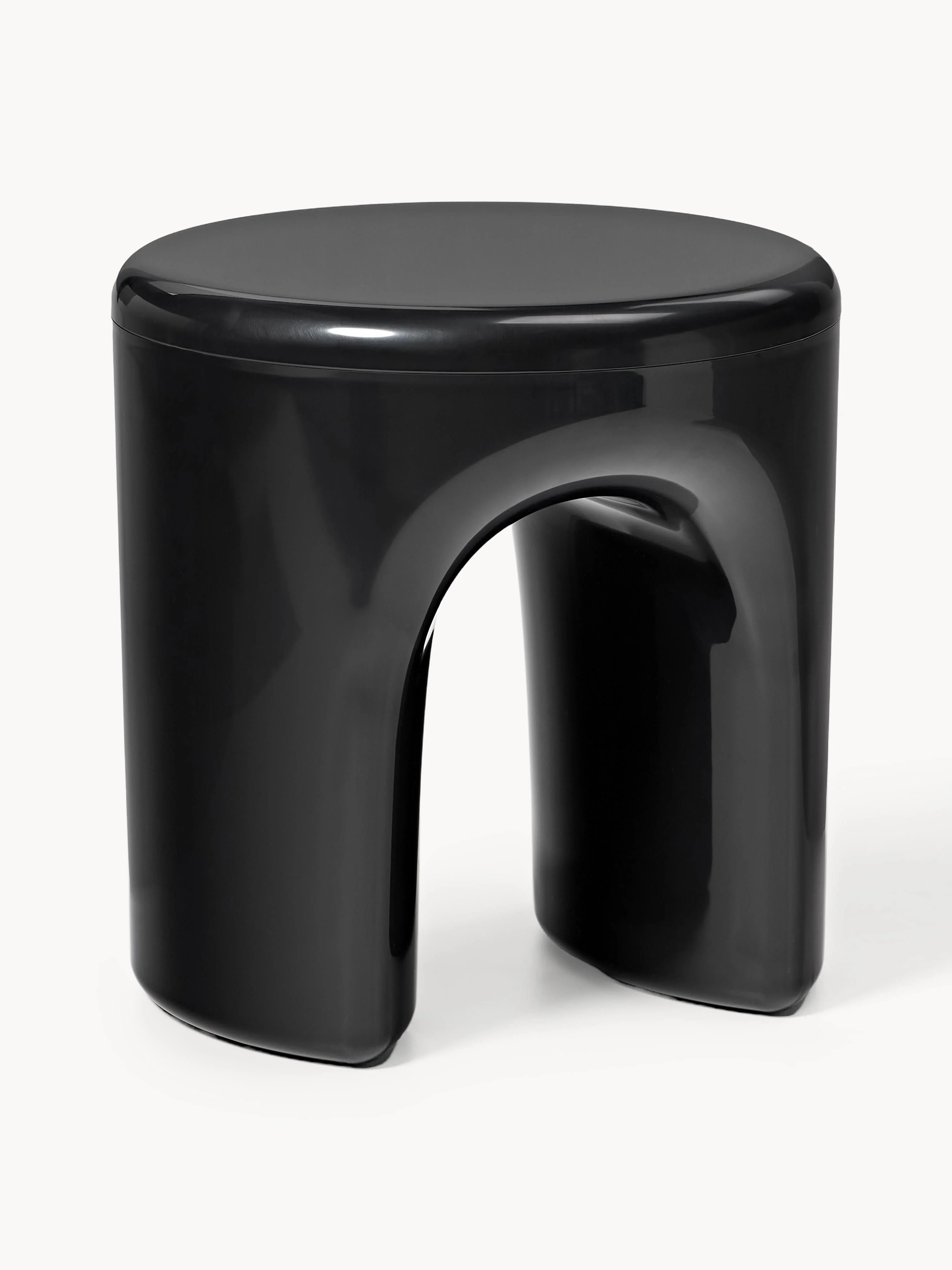 Westwing Collection Avi round side table, Black