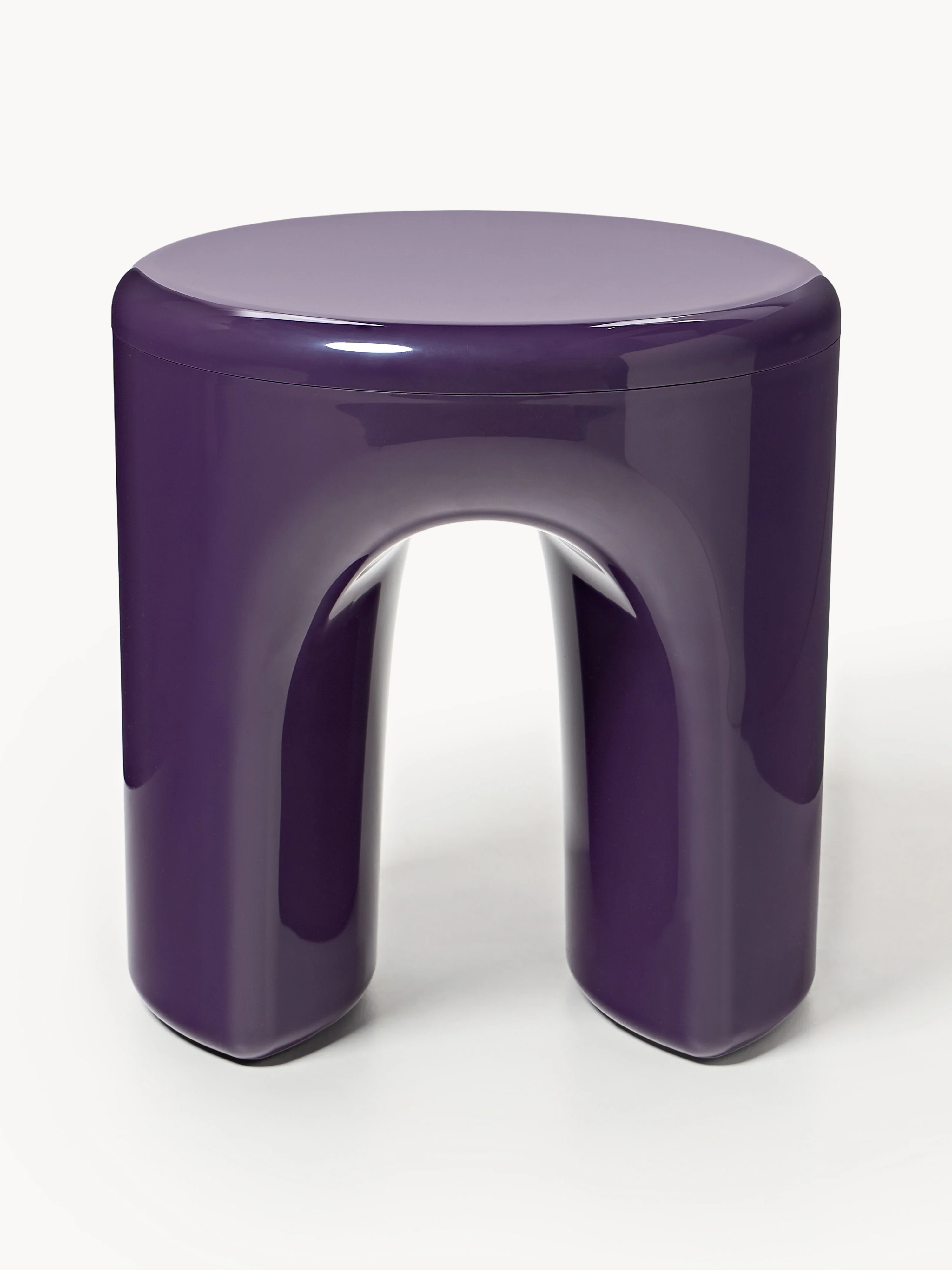 Westwing Collection Avi round side table, Purple, shiny