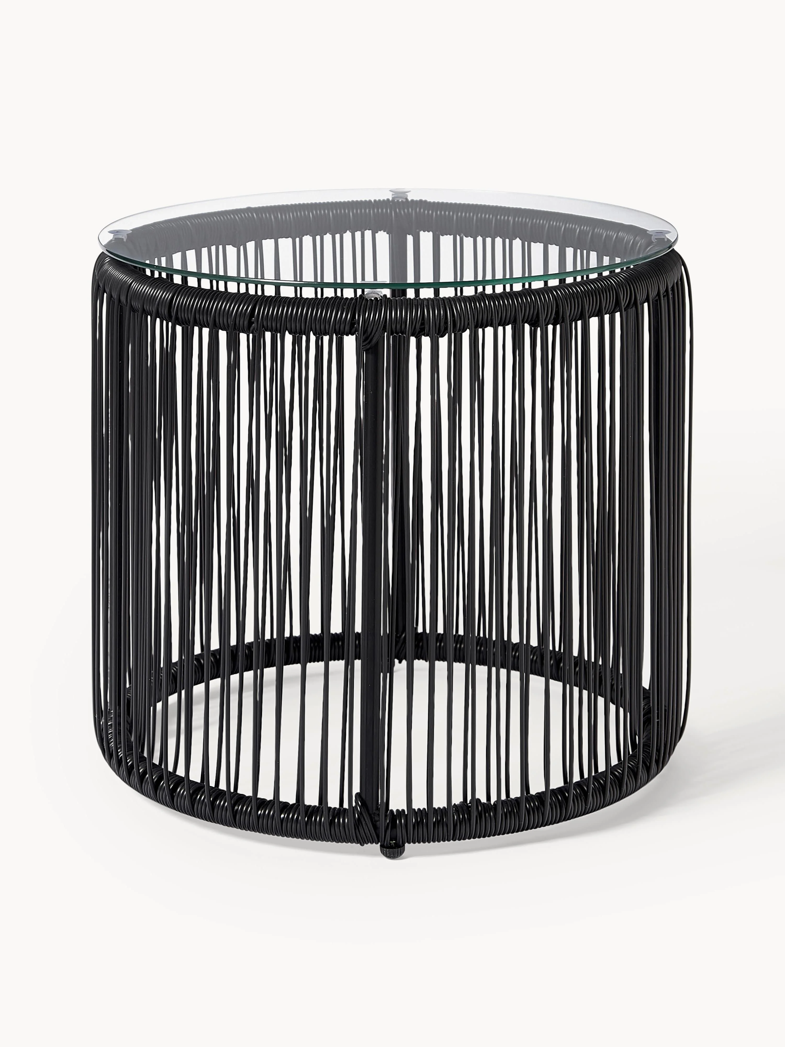 Westwing Collection Round Bahia side table made of plastic wicker