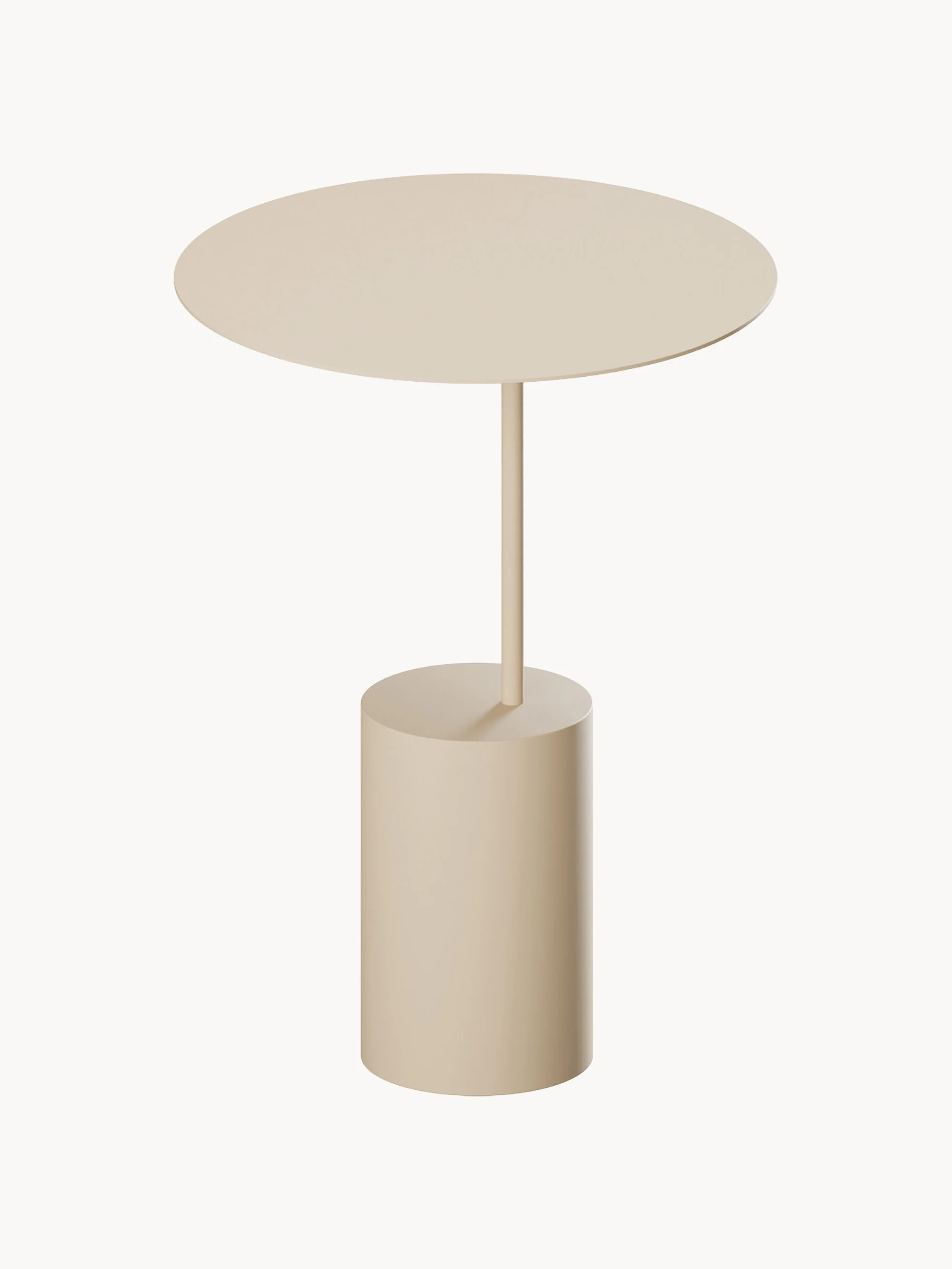 Metallbude Ciro round side table, Light beige