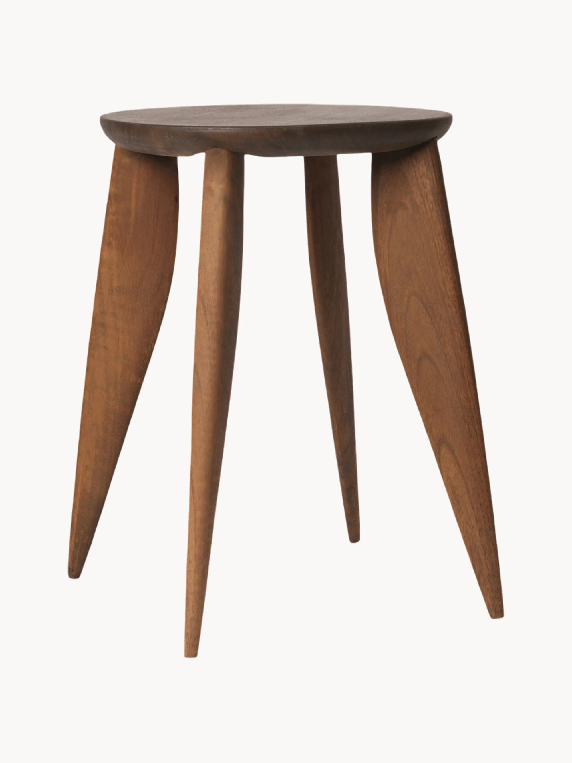 Ferm Living Round side table Feve made of walnut wood