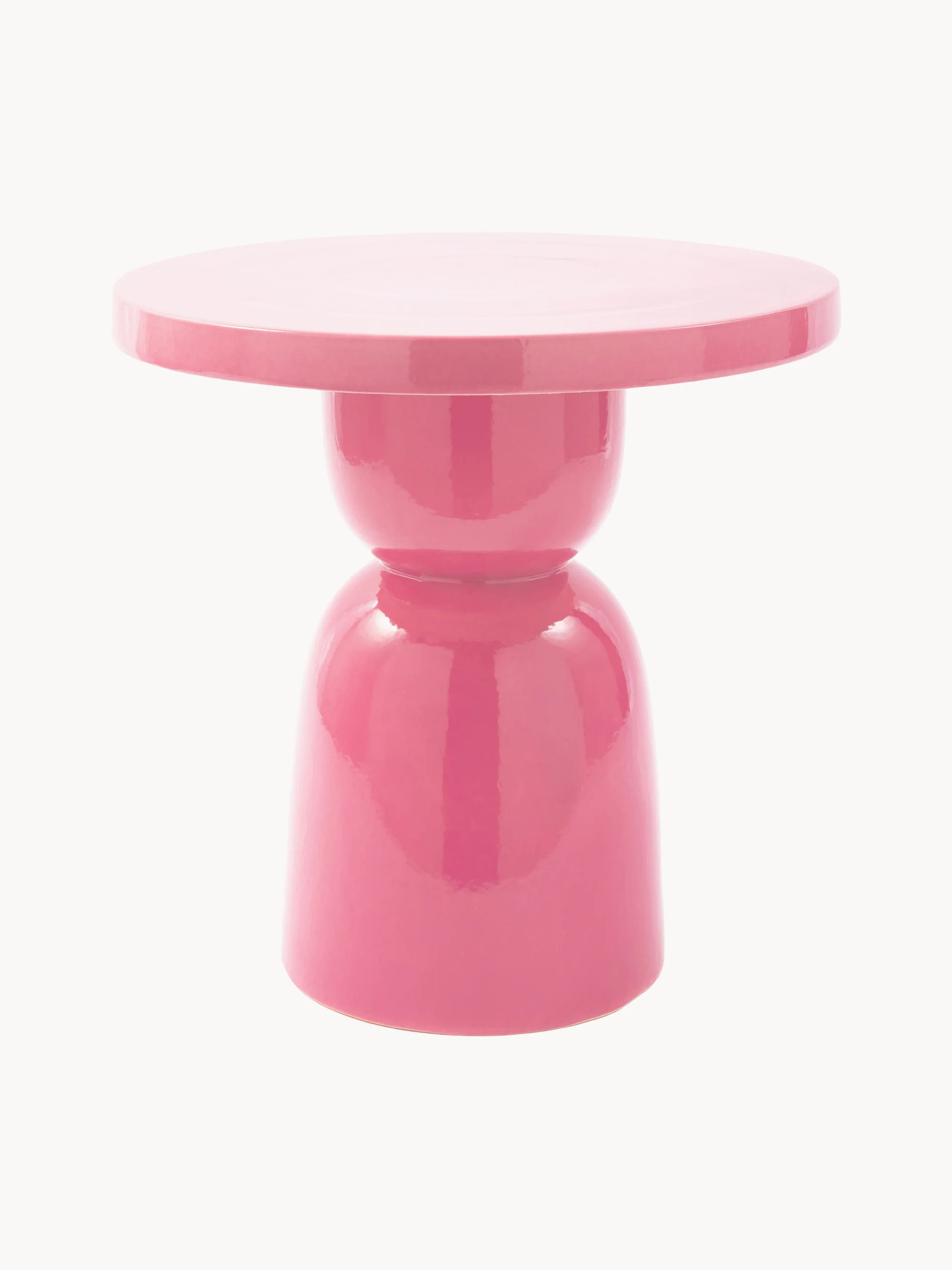 POLSPOTTEN Round Pawn side table, handmade, Pink
