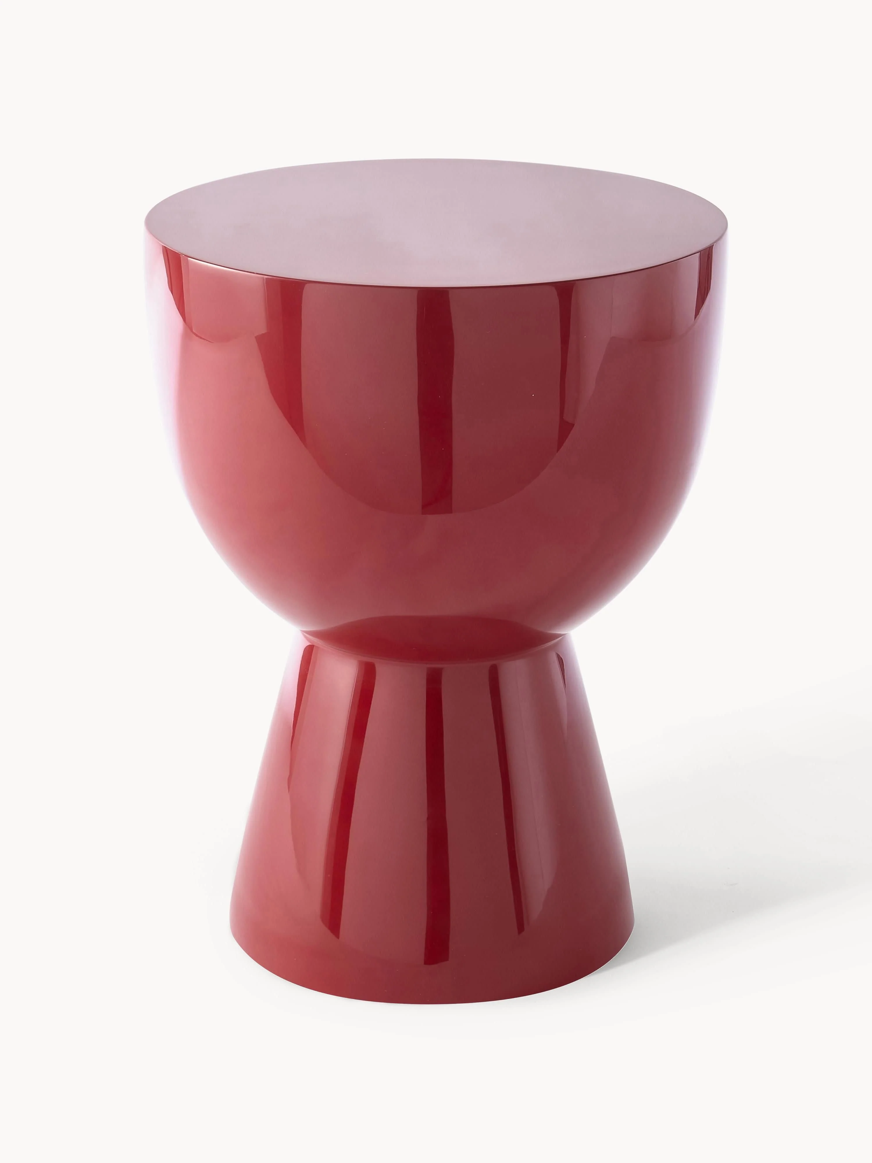 POLSPOTTEN Round side table Tam Tam, Burgundy