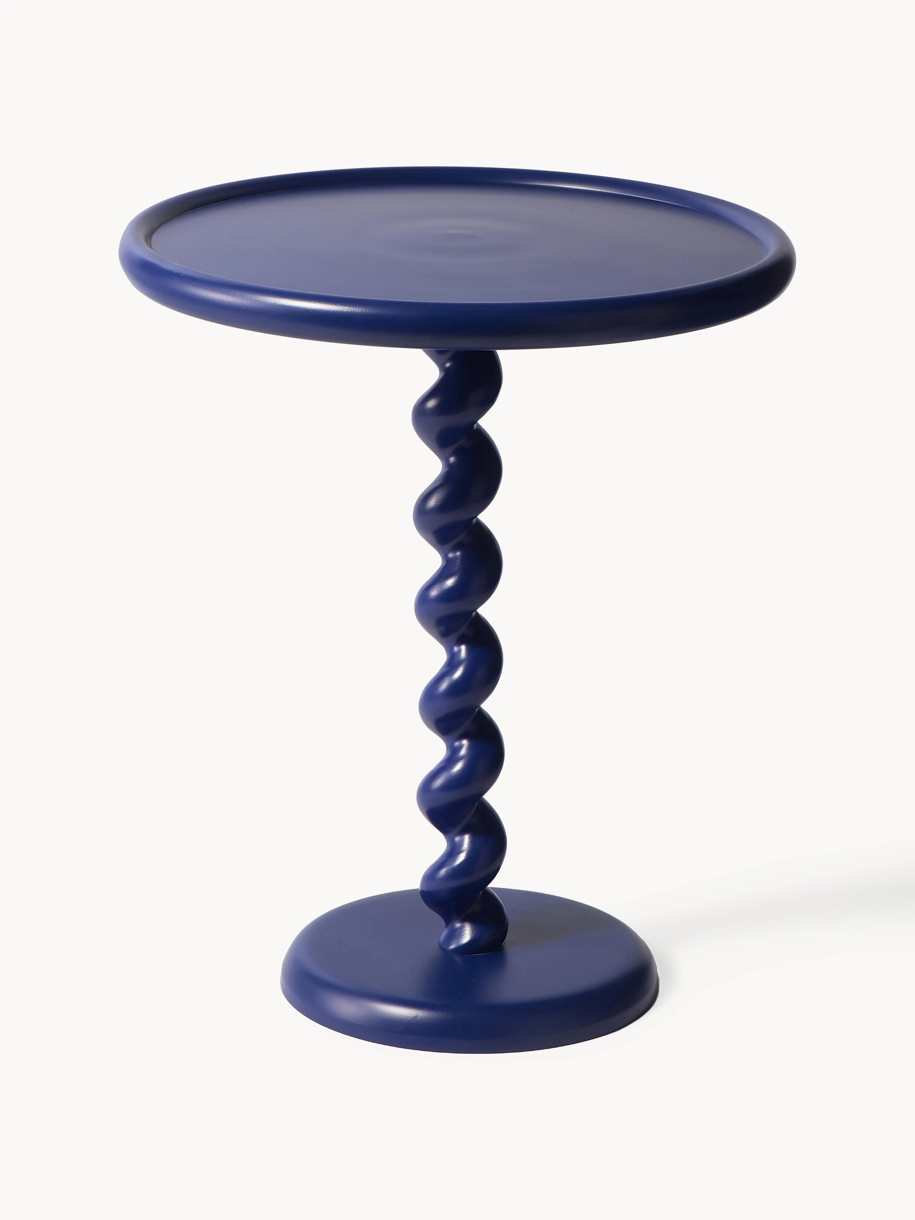 POLSPOTTEN Twister round side table, Dark blue