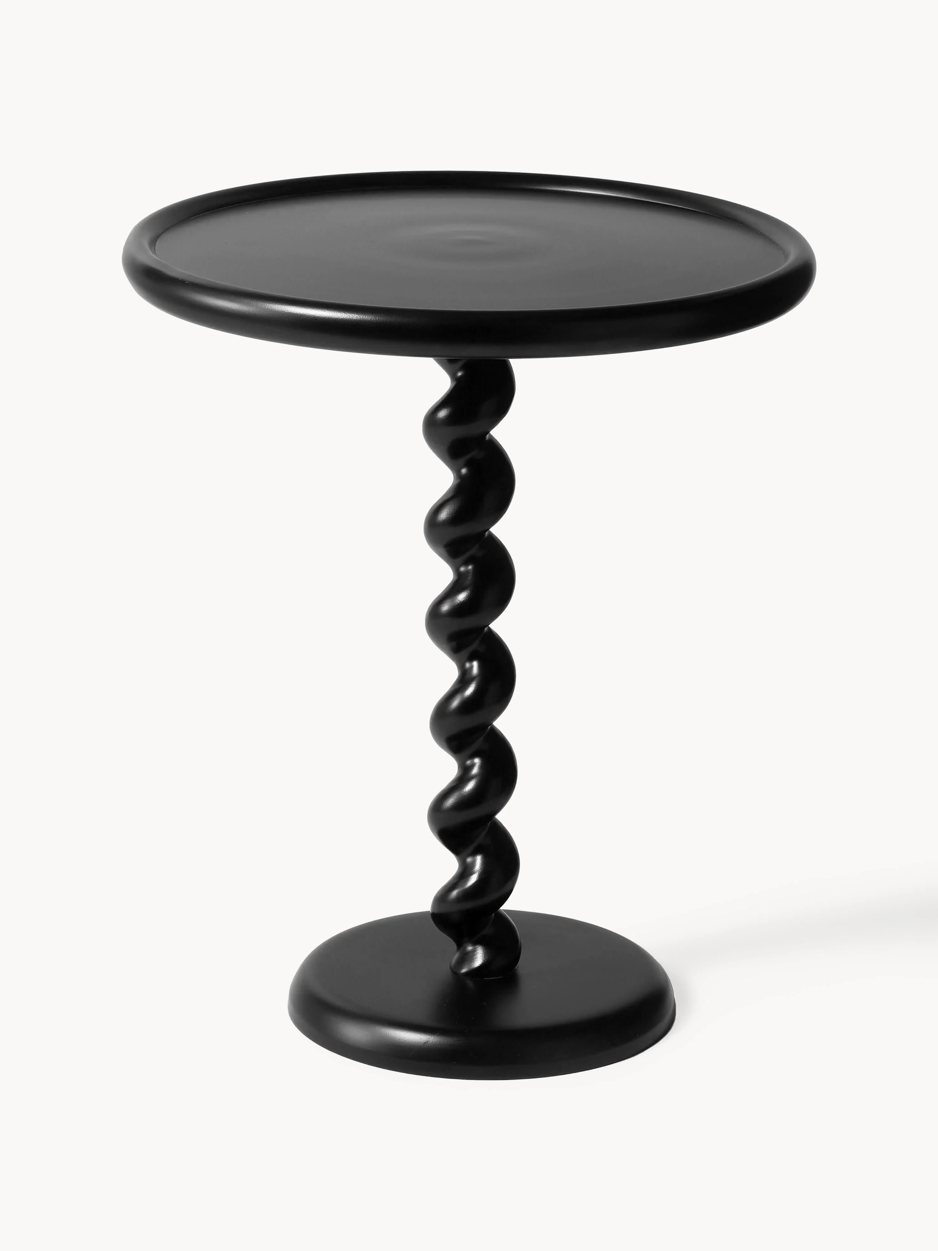 POLSPOTTEN Twister round side table, Black