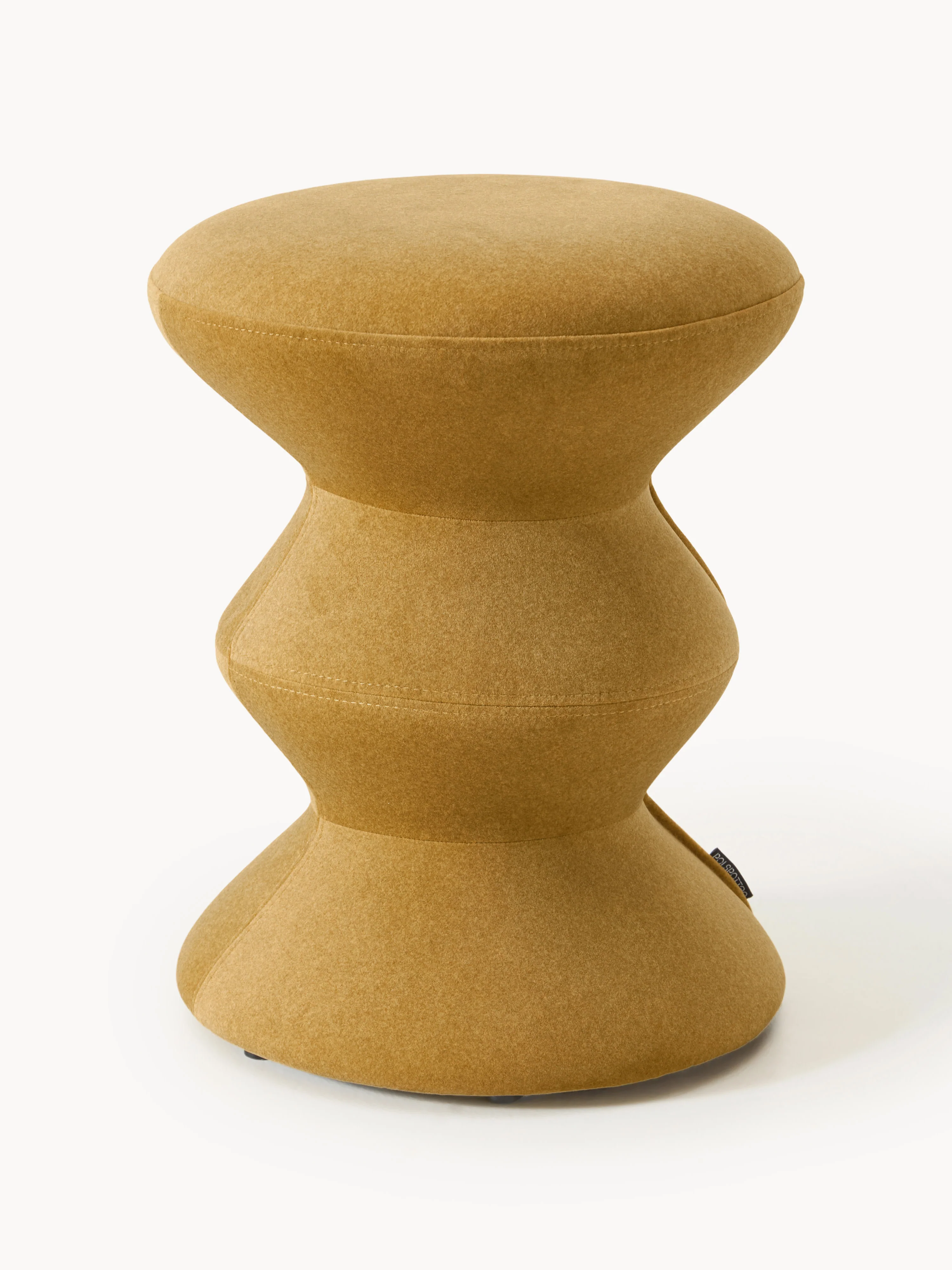 POLSPOTTEN Zig Zag round side table, Mustard yellow