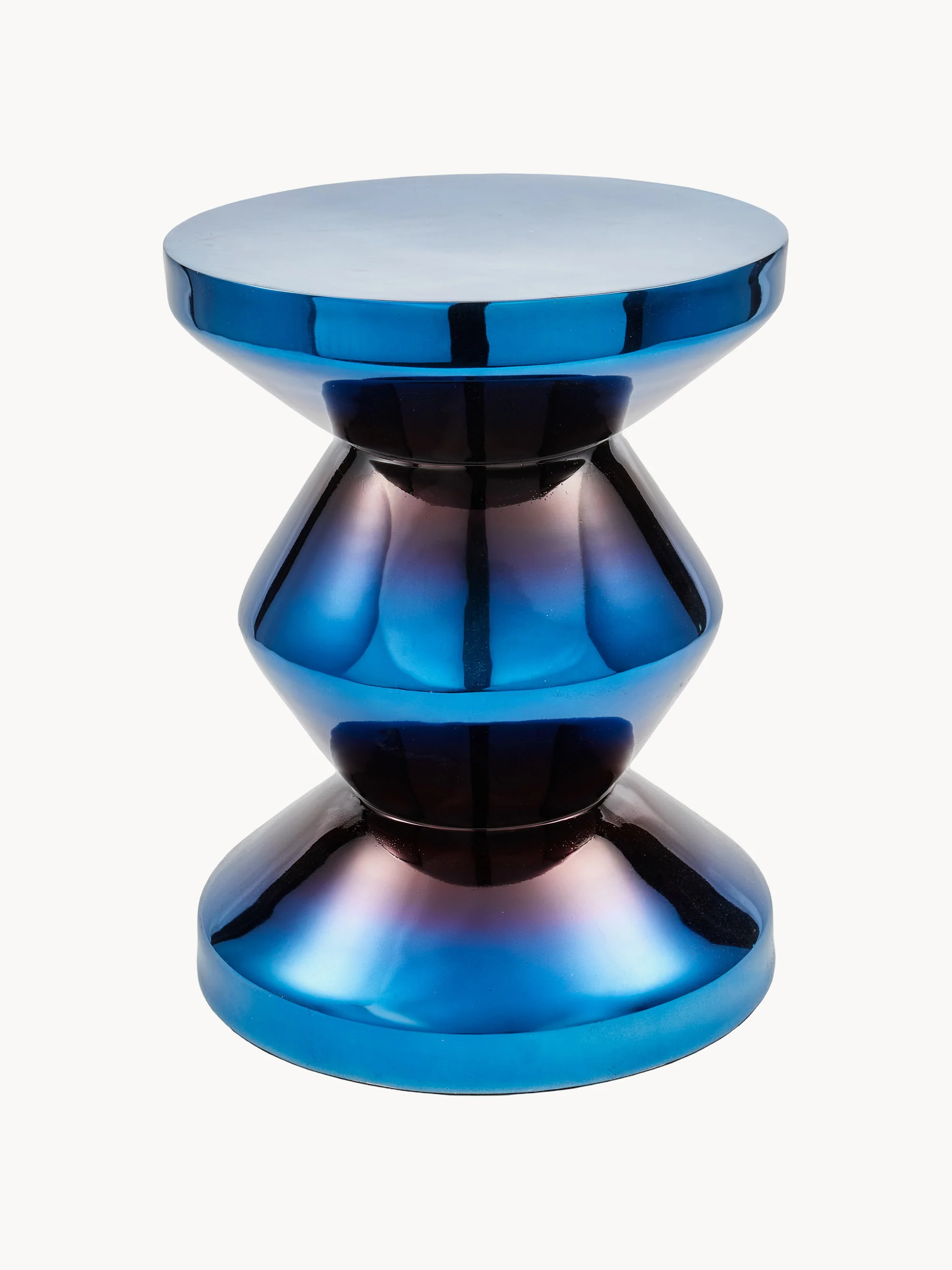 POLSPOTTEN Zig Zag round side table, Blue