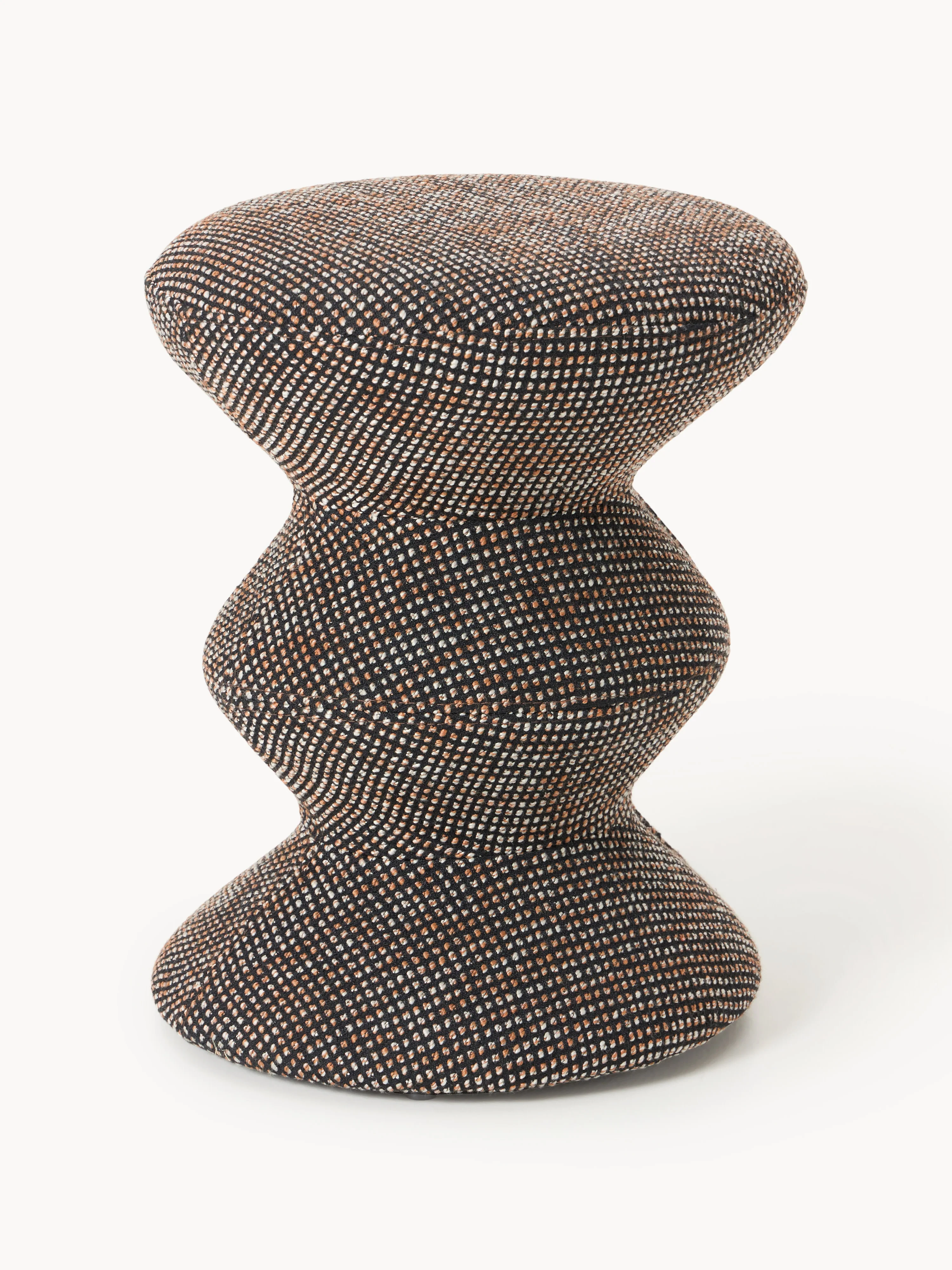 POLSPOTTEN Zig Zag round side table, Brown