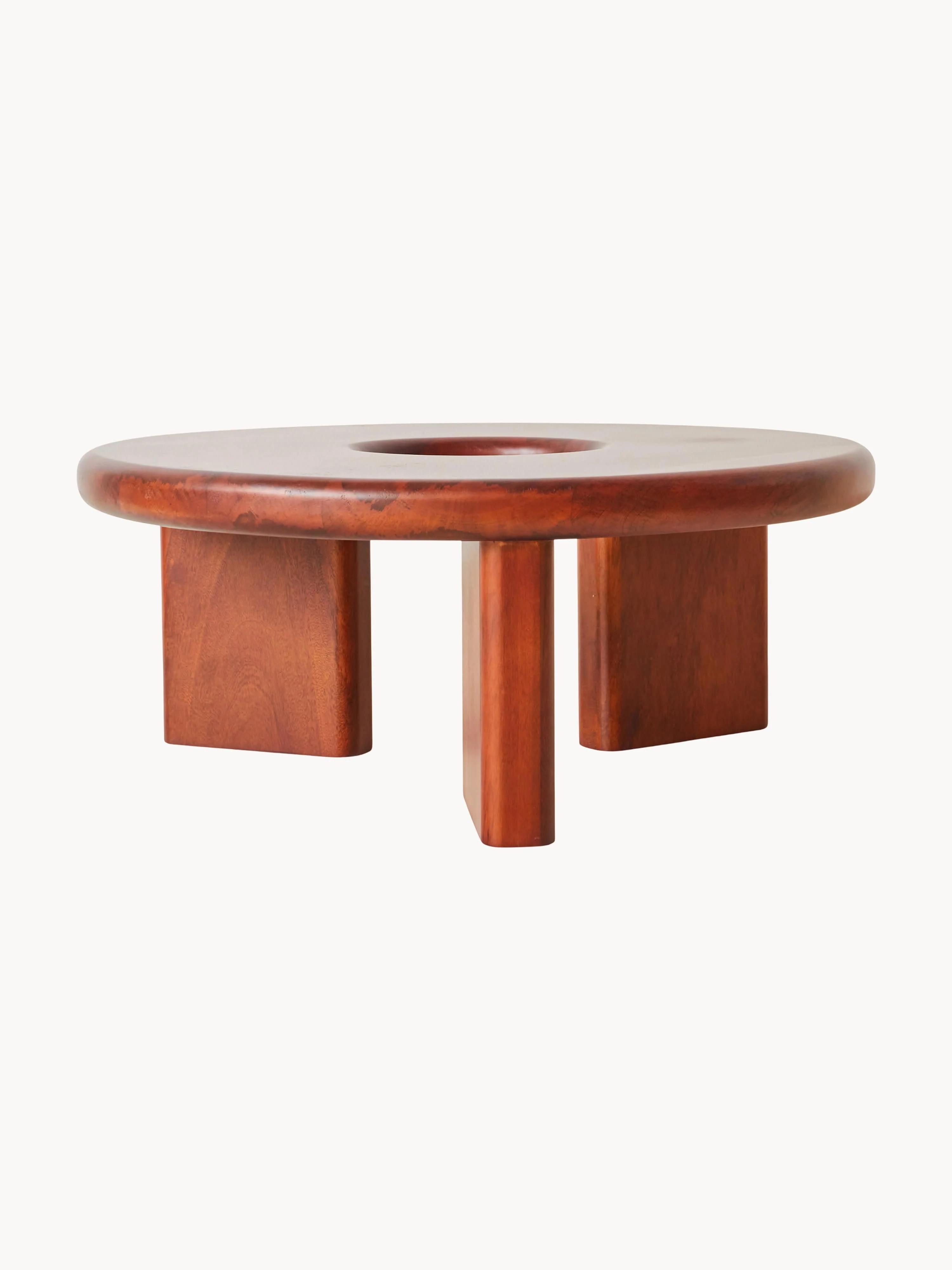 HKliving Round coffee table Conversation made of mango wood, handcrafted