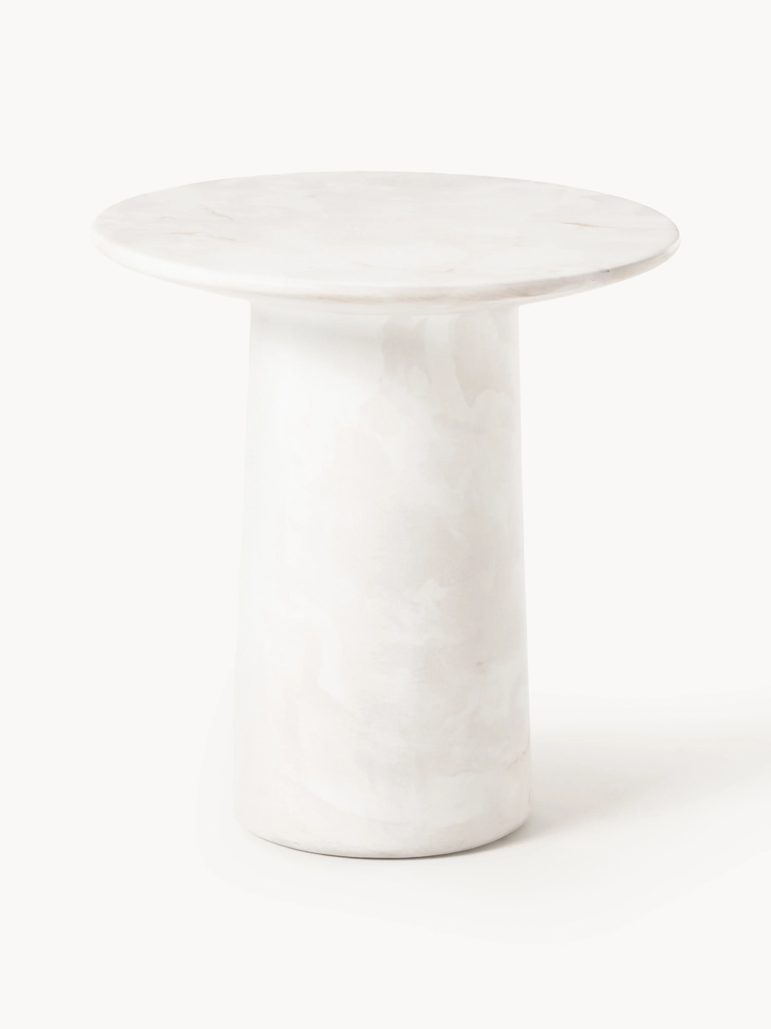 Westwing Collection Jael round coffee table, Creamy white