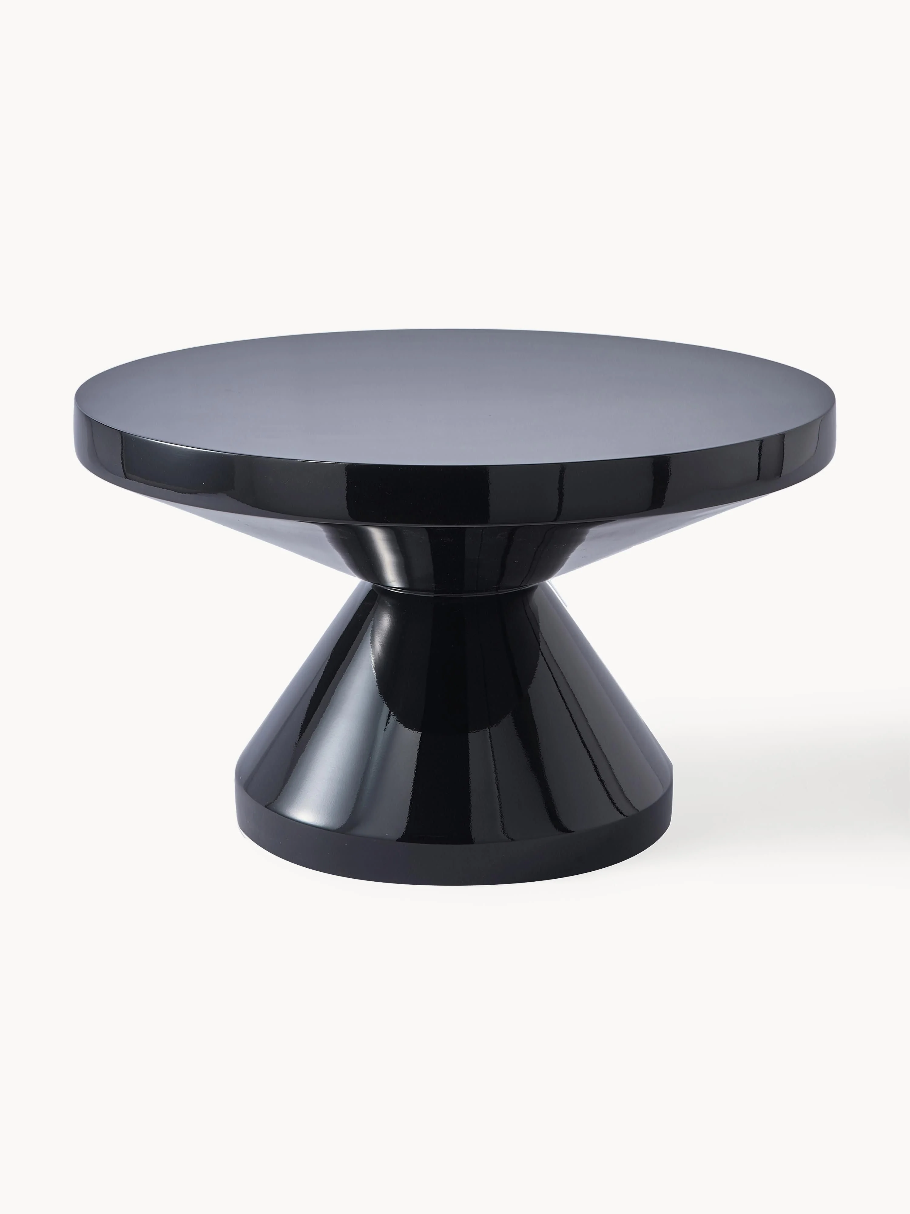 POLSPOTTEN Zig Zag round coffee table, Black