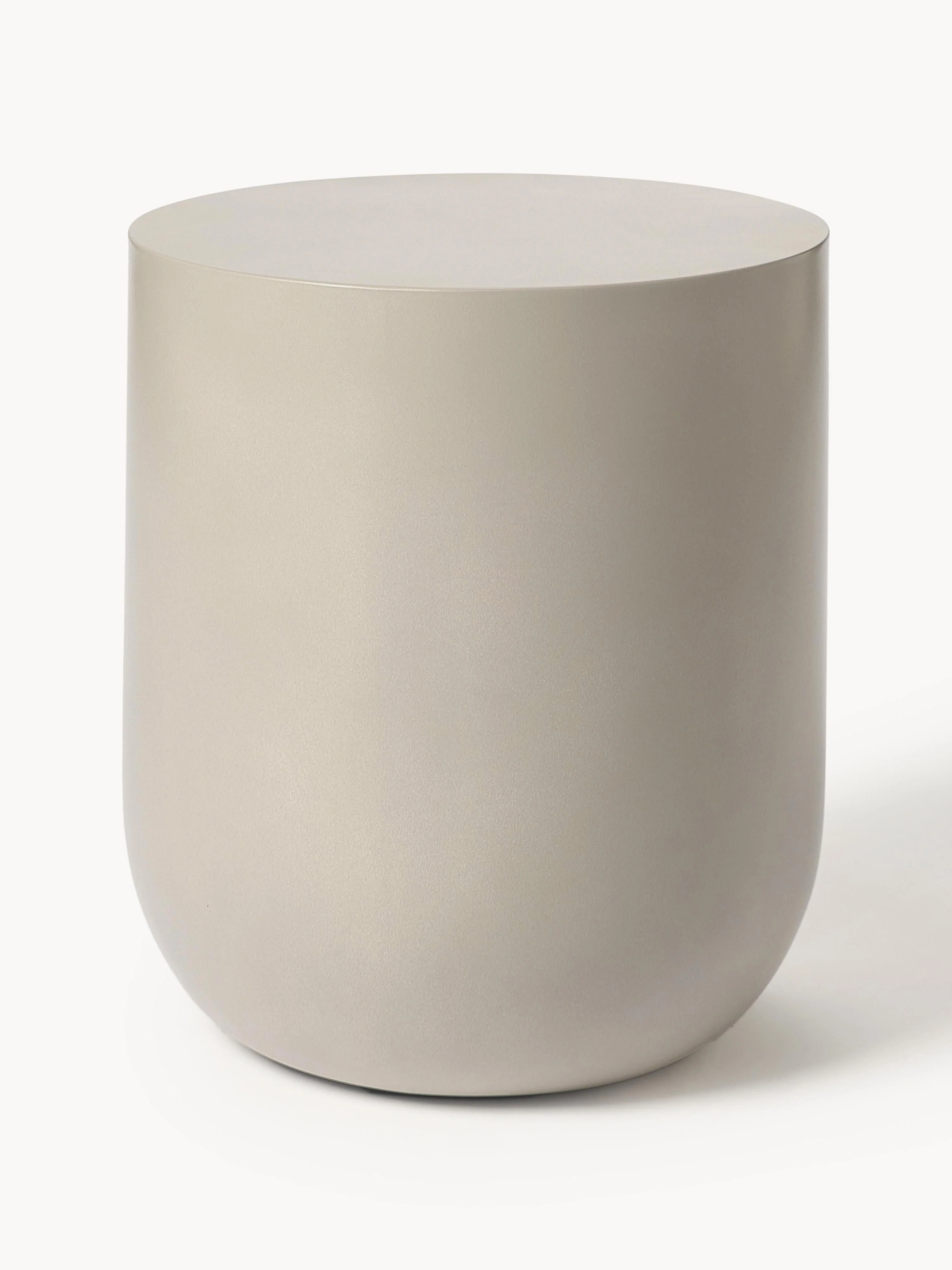 Westwing Collection Rona round indoor & outdoor side table, Light beige