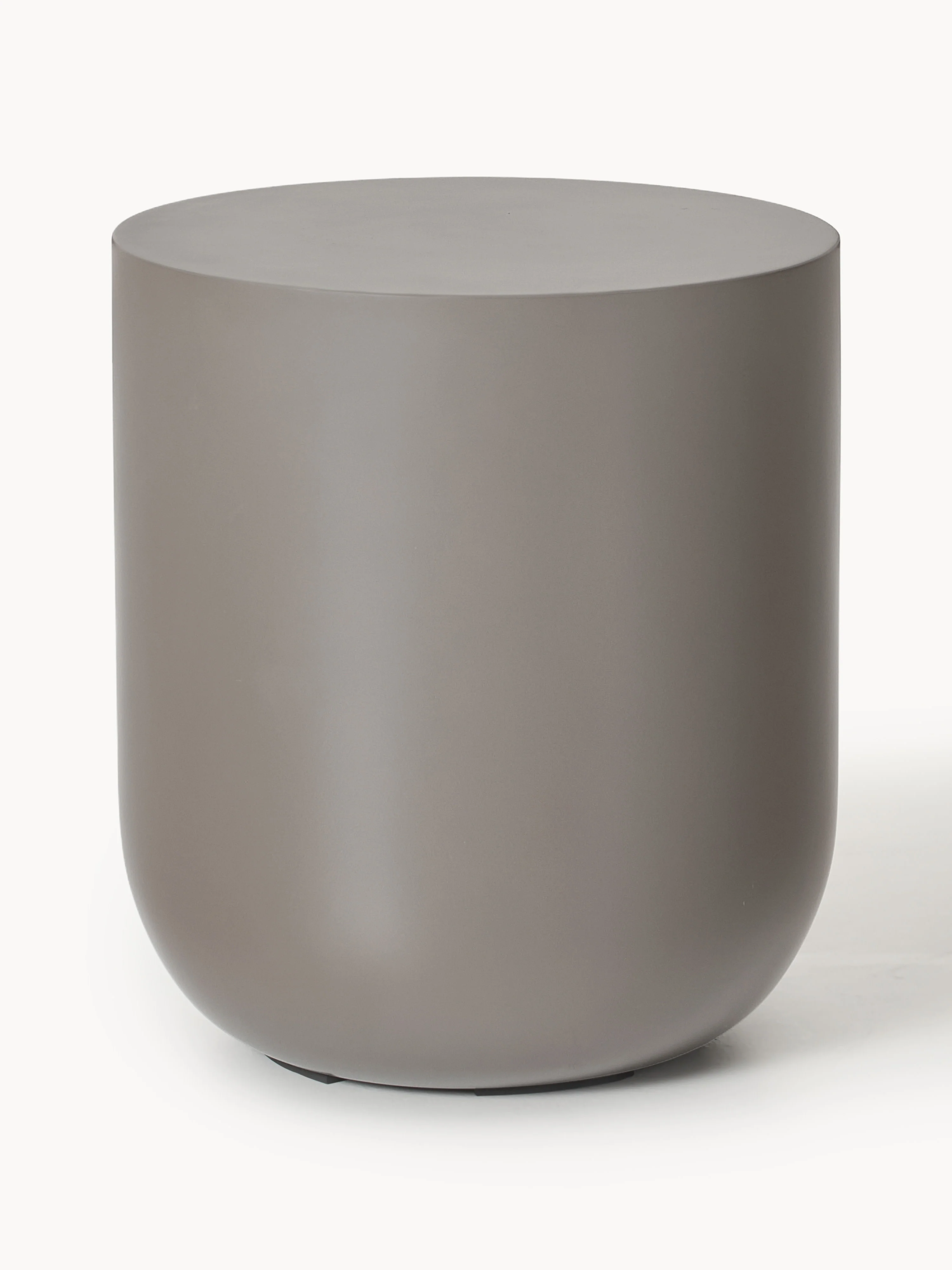 Westwing Collection Rona round indoor & outdoor side table, Dark grey