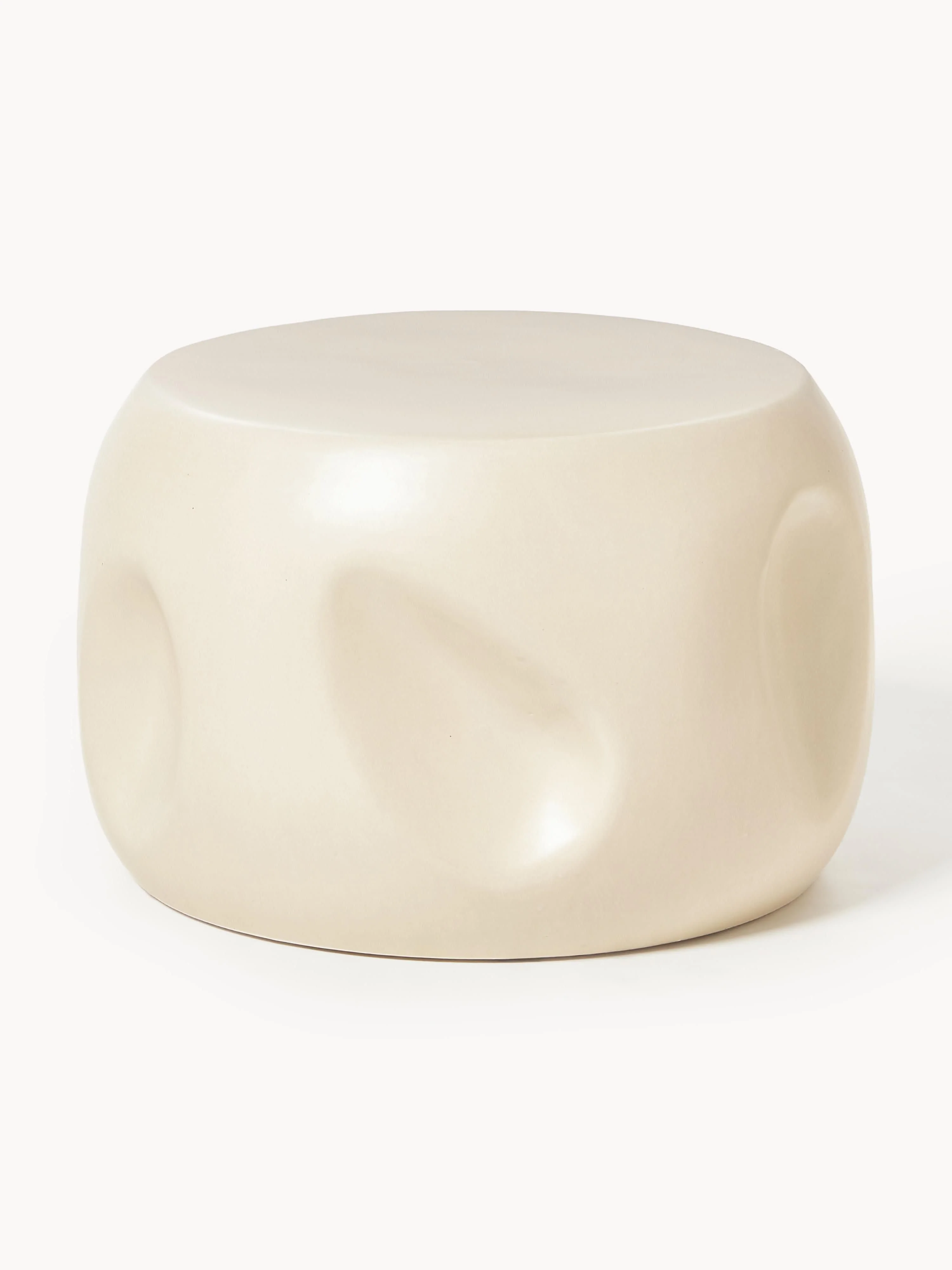 HKliving Round ceramic side table Currents, handmade