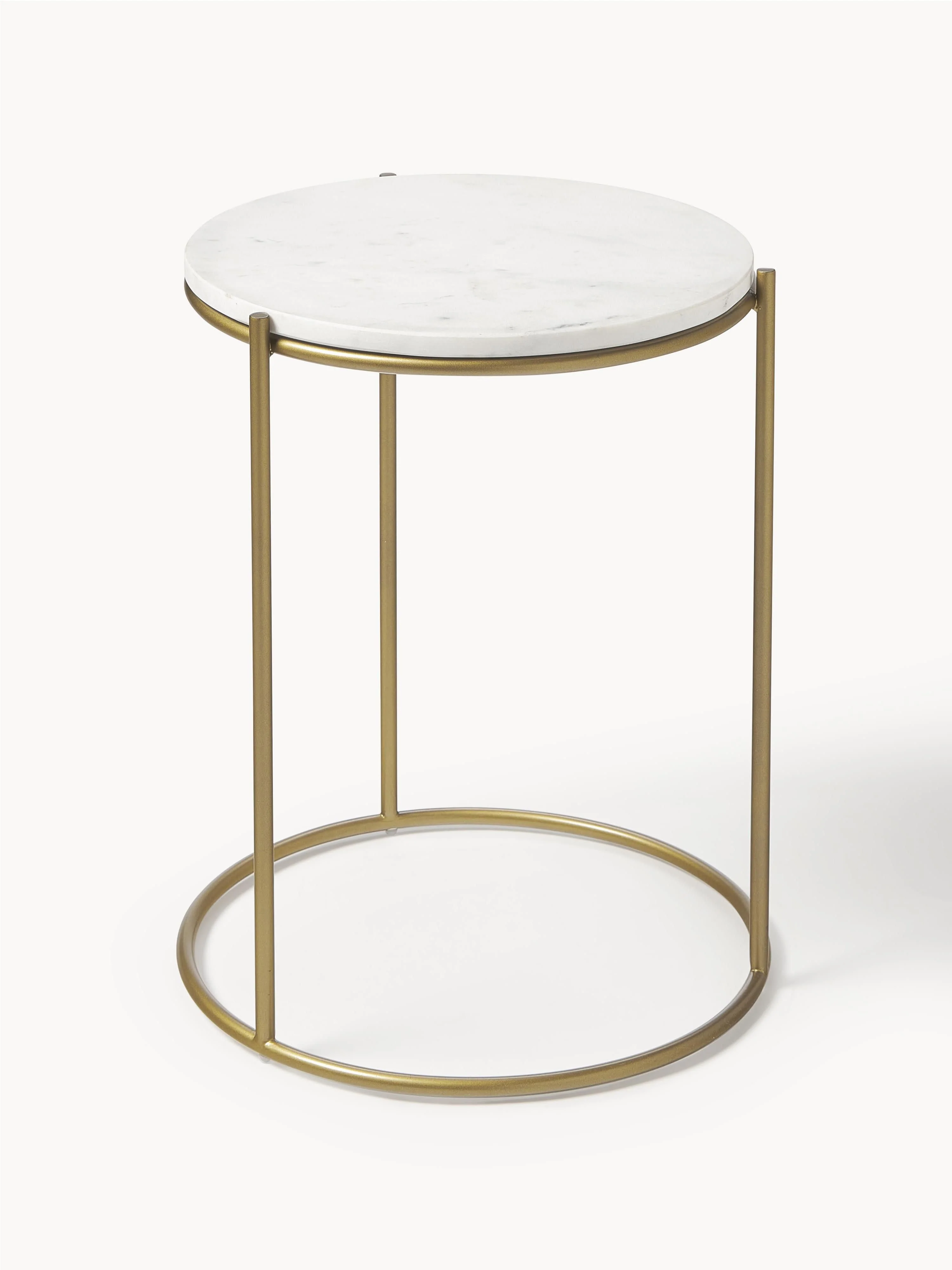 Westwing Collection Ella round marble side table