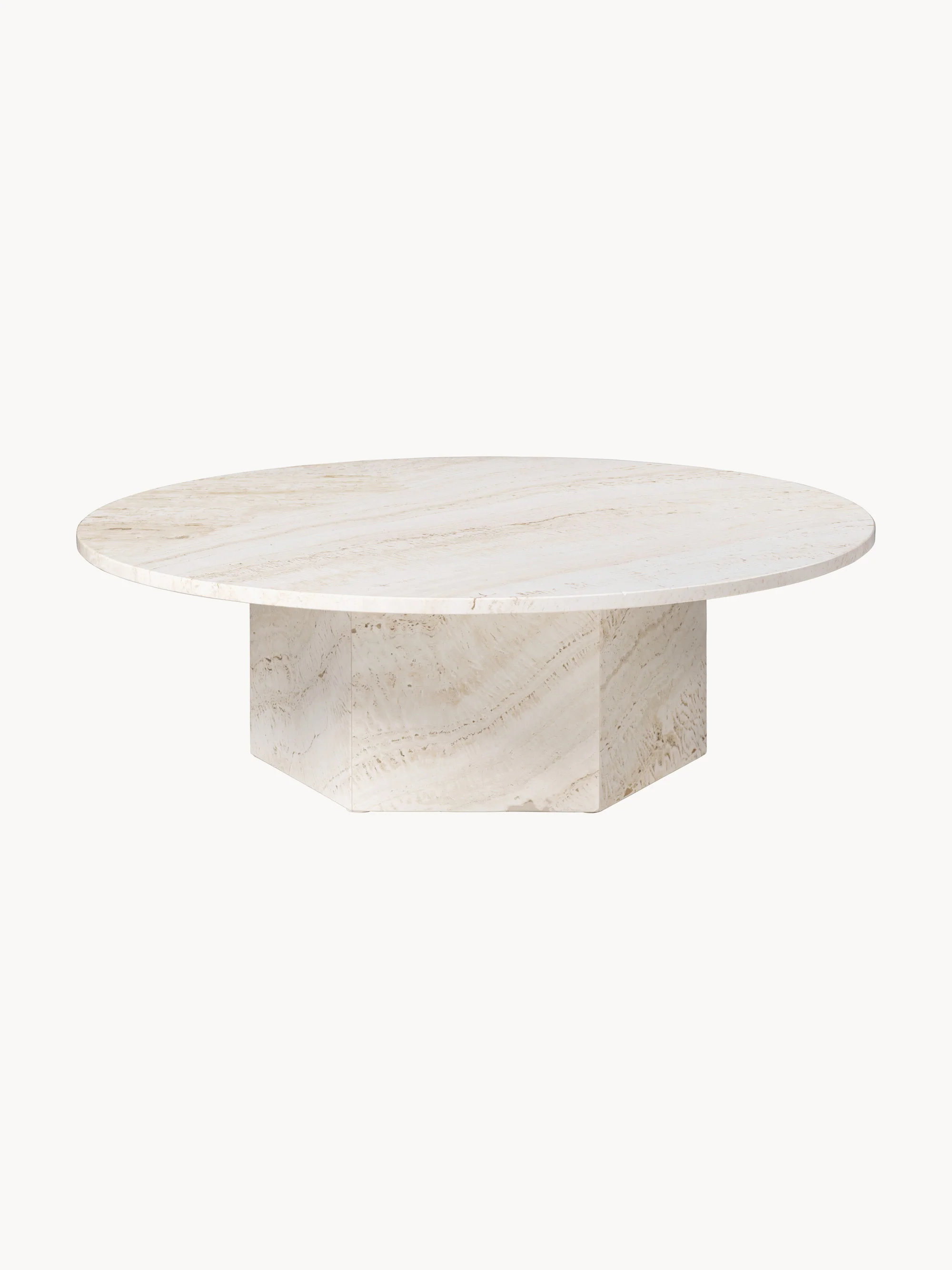 gubi Round travertine coffee table Epic