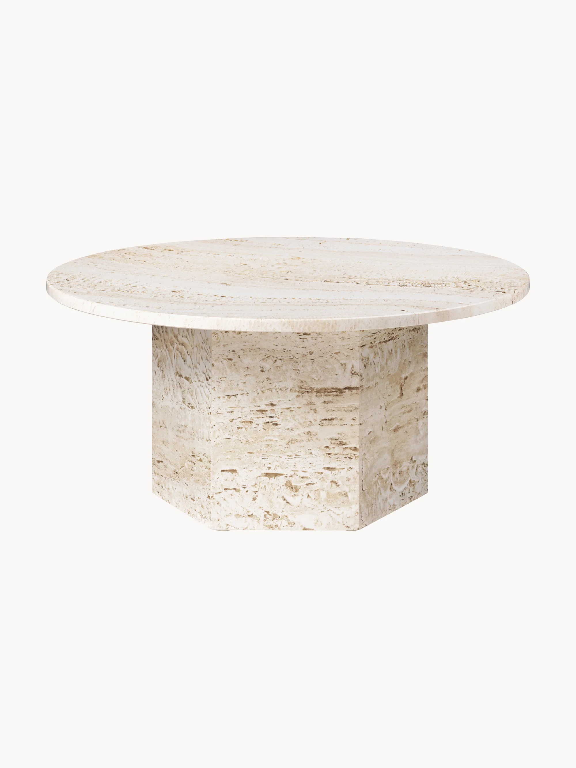 gubi Round travertine coffee table Epic