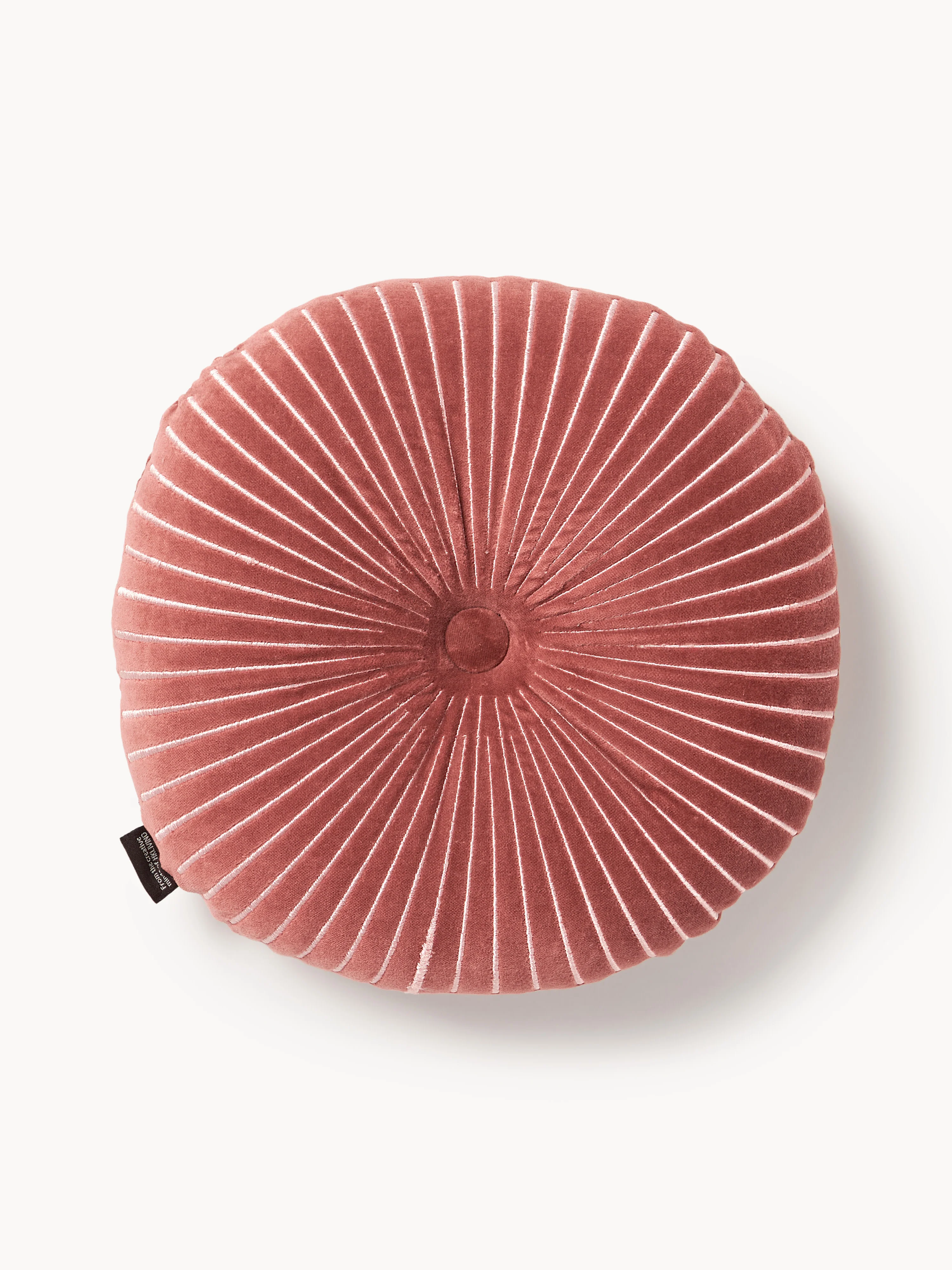 HKliving Round handmade cotton cushion Ripple, Ø 35 cm
