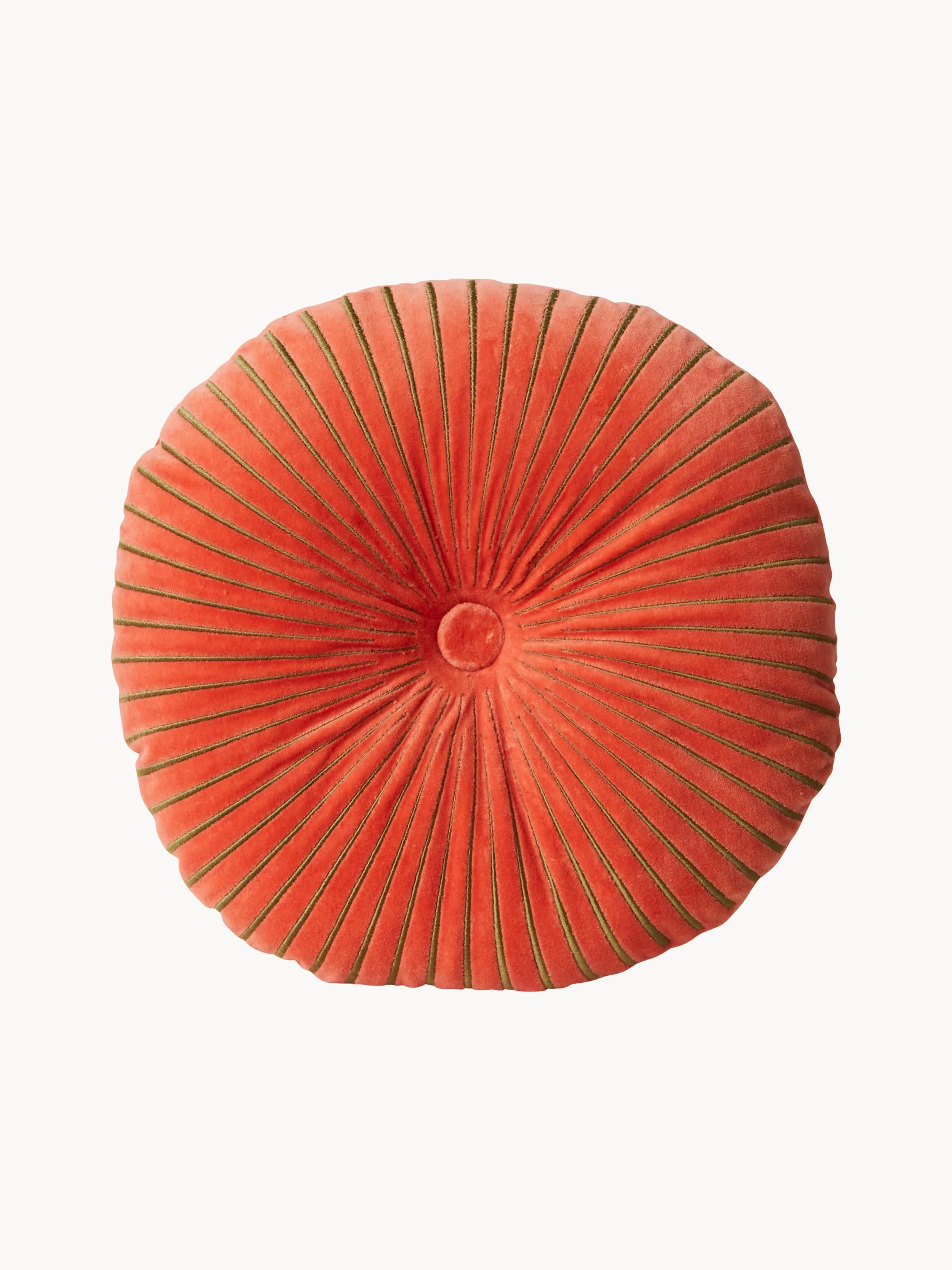 HKliving Round handmade cotton cushion Ripple, Ø 50 cm