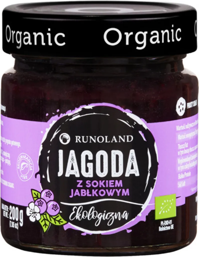 Biogo RUNOLAND - BLUEBERRY JAM WITH APPLE JUICE 200 g