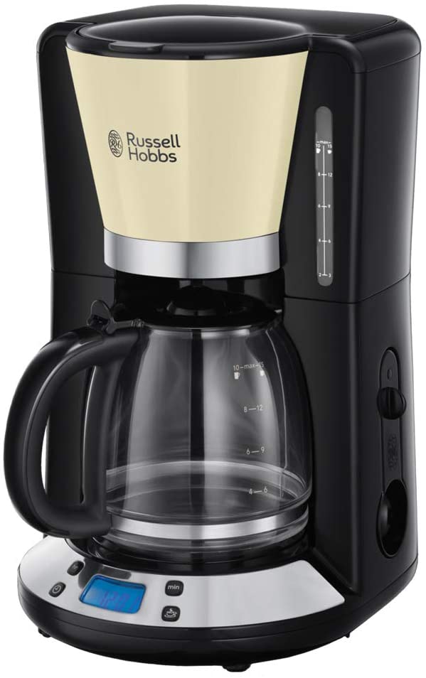 Russell Hobbs Colours+ Digital Coffee Machine Cream Programmable Timer