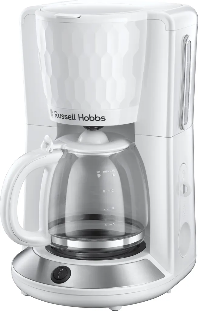 Russell Hobbs Honeycomb Glass Coffee Maker (White) 27010-56