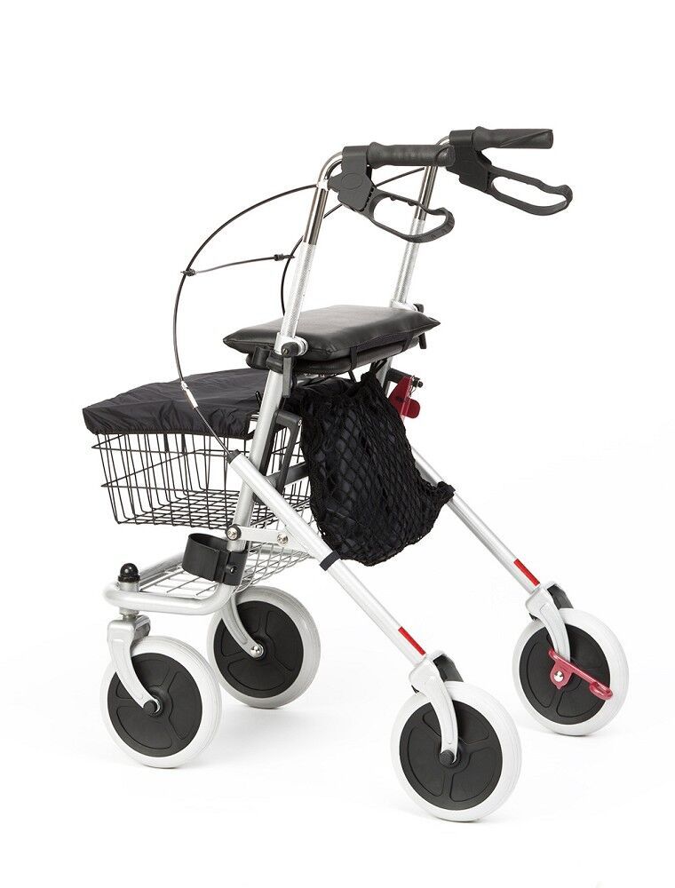 RUSSKA Standard Rollator, foldable, height-adjustable, including basket and tray, load capacity up to 130 kg