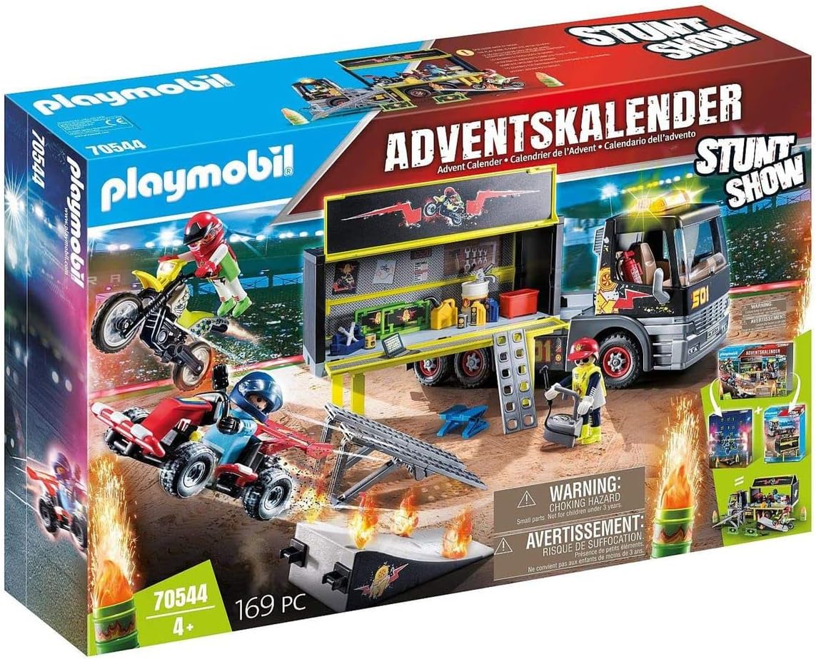 Playmobil XXL Advent Calendar 70544 Stunt Show with Lorry for Children from 4 Years