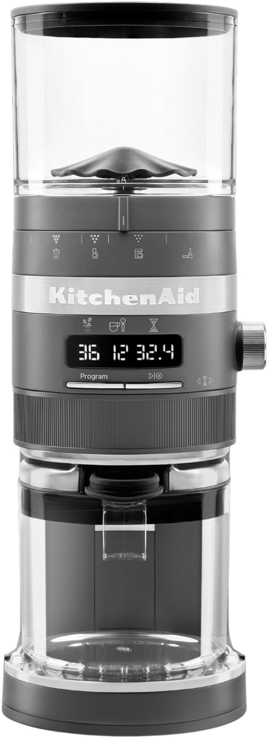 Kitchen Aid 5KCG8433EMS Coffee Grinder Artisan 5KCG8433 Locket Silver French Press to Espresso