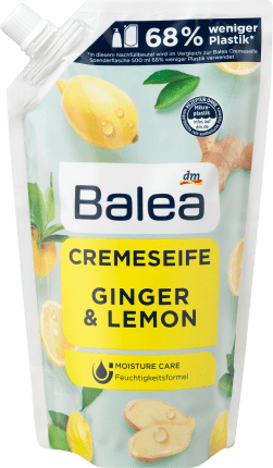 Balea Cream soap Ginger & Lemon, refill pack, 500 ml