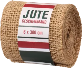 Dekorieren & Einrichten Decorating & Furnishing Gift ribbon, jute, natural (6x300 cm), 3 m