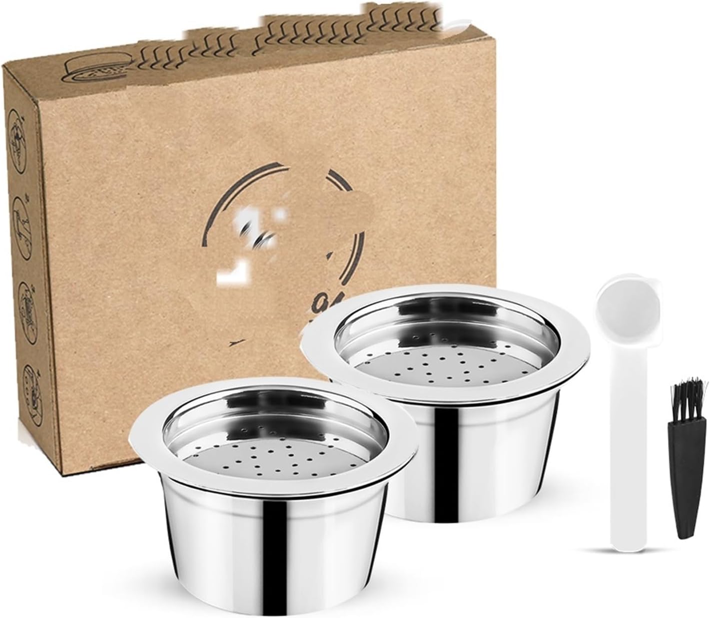 INEOUT Coffee Capsule Compatible with Tchibo Cafissimo & K Fee ALDI Expressi Coffee Machine, Stainless Steel Metal Filter Housing (Colour: Multi)