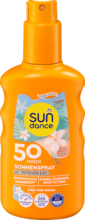 SUNDANCE Sun spray with tropical scent, island breeze SPF 50, 200 ml