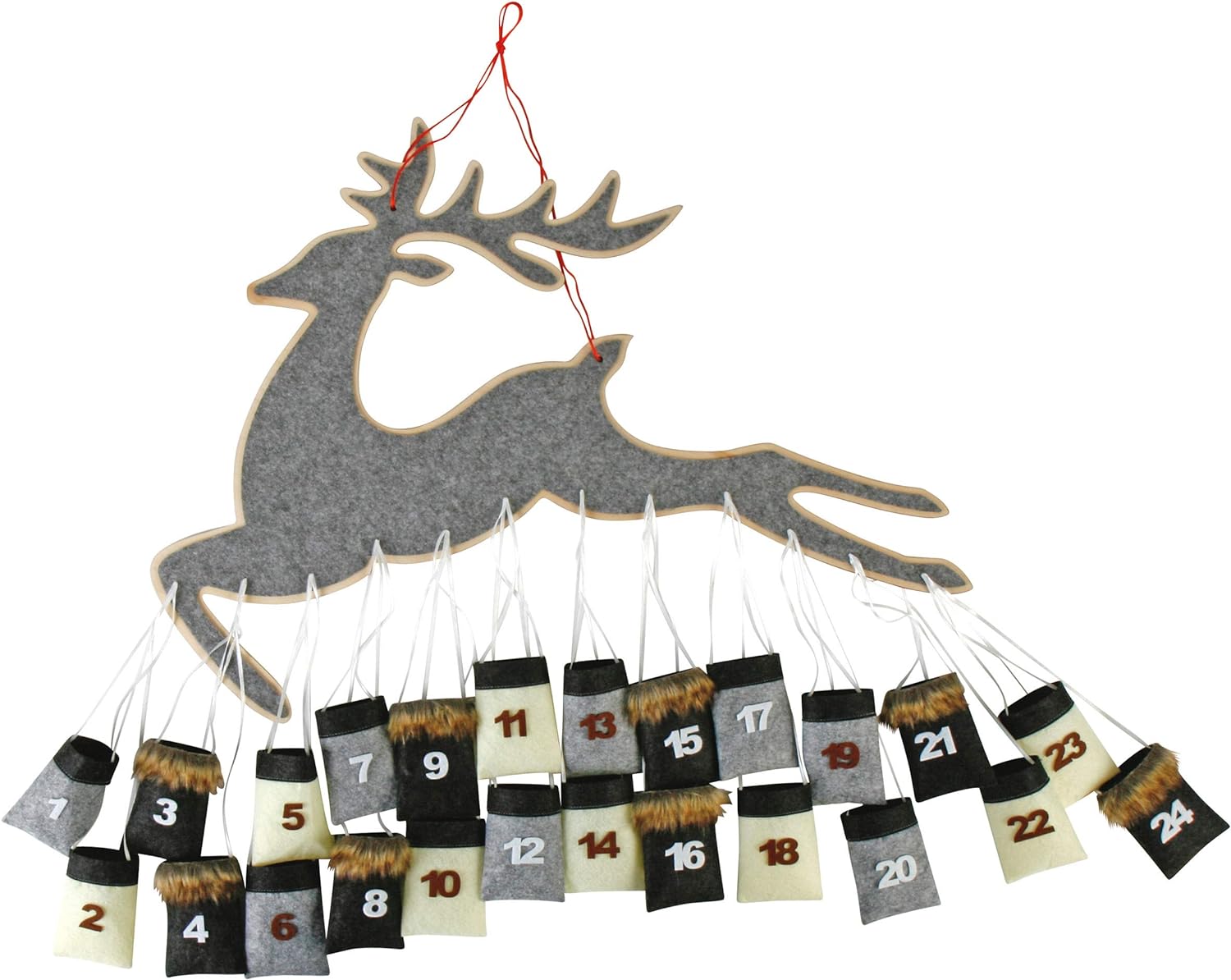 Spetebo XXL Reindeer Advent Calendar with 24 Bags to Fill - 80 x 80 cm - DIY Elk Calendar