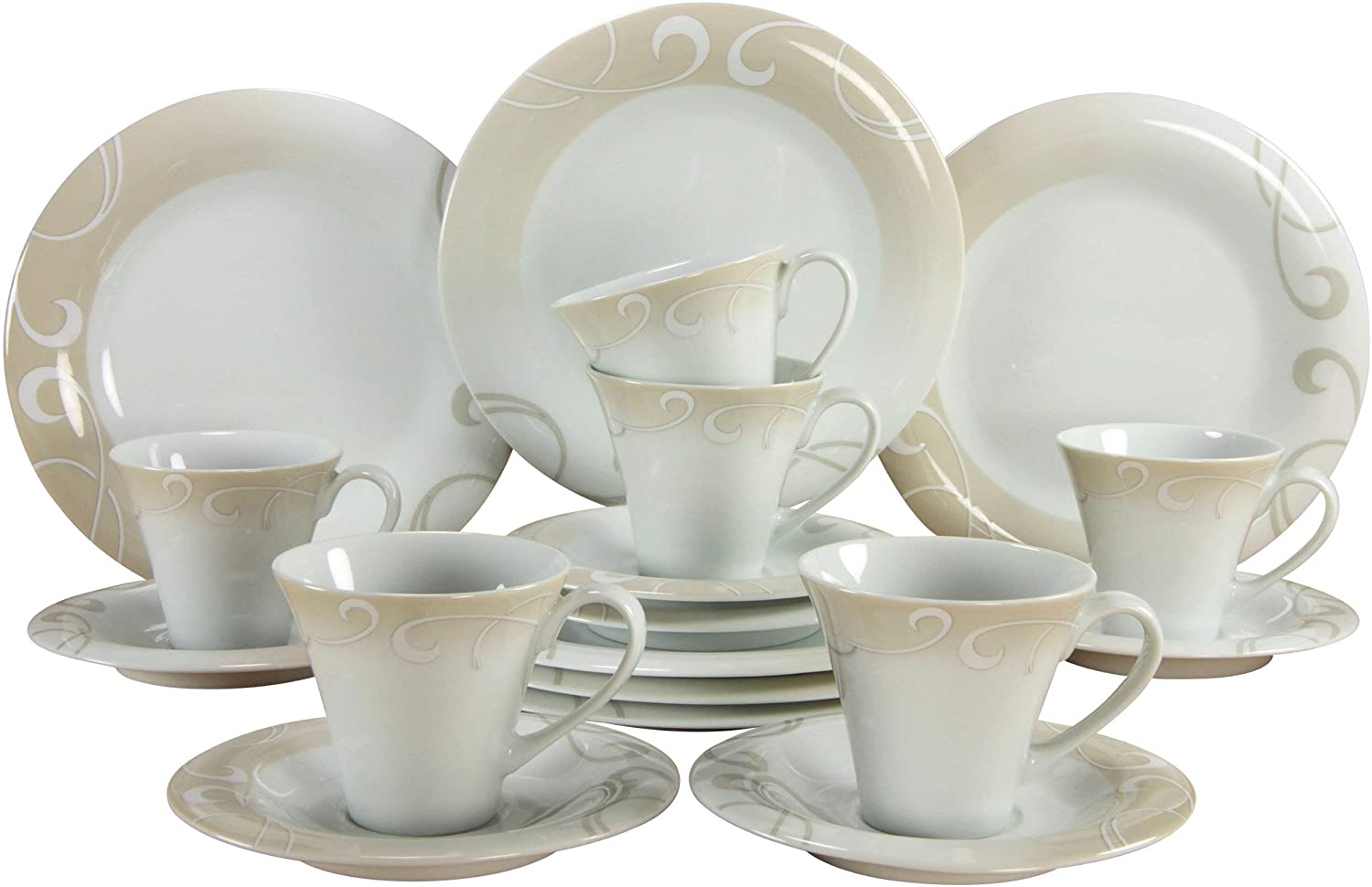 Creatable Soft Finesse Marron 19005 Coffee Set [18 Pieces]