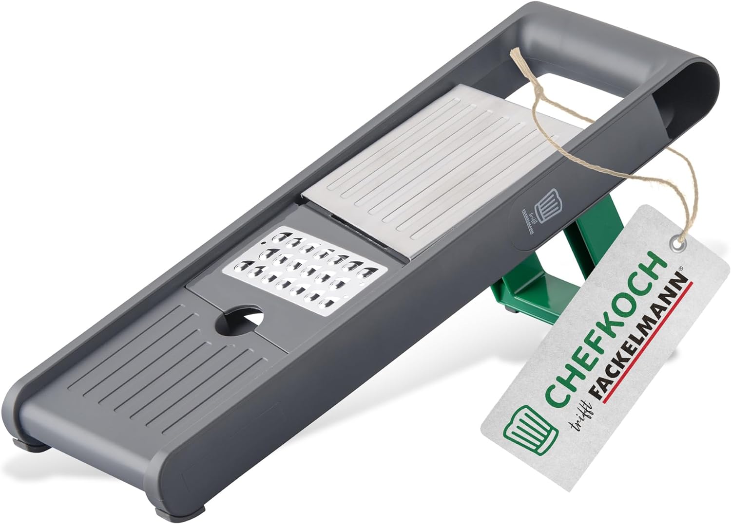 FACKELMANN Chef vegetable Slicer 6 -Piece - Multi -Purpose Vegetable Cutter for Grating, Slicing, Grating & Julienne - Includes 4 Inserts & Storage Container