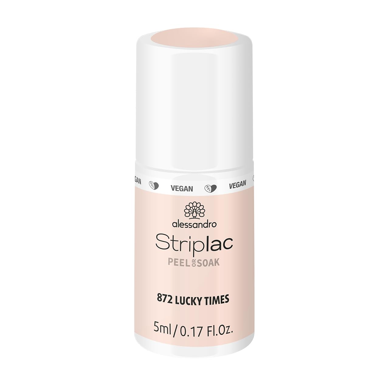 alessandro Striplac Peel or Soak - Emotions - Lucky Times - Vegan - LED Nail Polish in Orange - For Perfect Nails in 15 Minutes, 5 ml