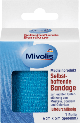 Mivolis Selbsthaftende Bandage, 6 cm x 5 m (gedehnt), 1 Rolle, 1 St