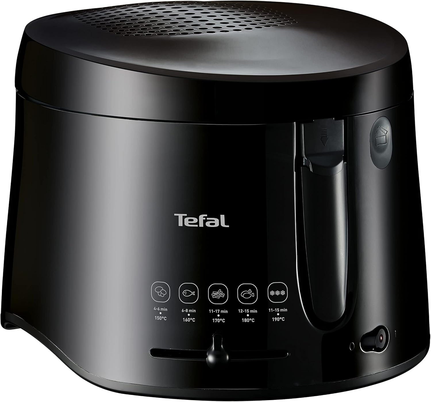 Tefal Maxi Fry Fryer, Cool Wall Technology, up to 1.2 kg Capacity, Foldable Handle, Compact Size, Adjustable Thermostat from 150°C to 190°C, Black, FF1078