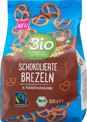 dmBio chocolate pretzels, 100 g