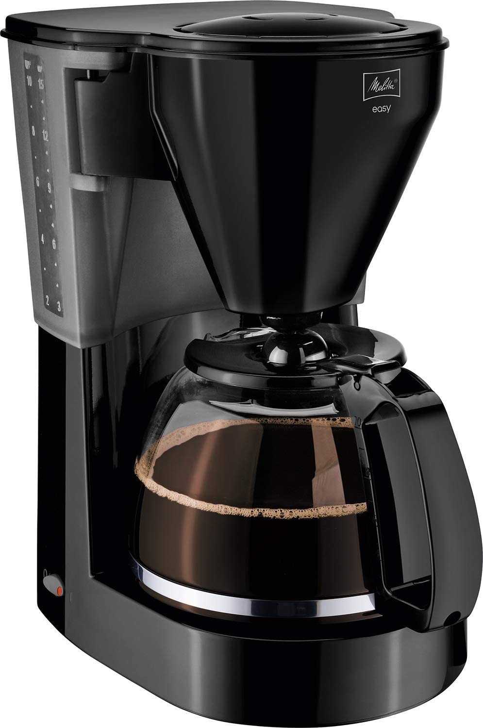 Melitta Easy Filter Coffee Maker with Glass Jug, Compact Design, Black