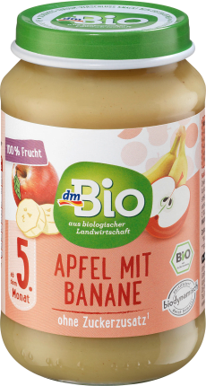 dmBio Apple with banana from the 5th month, Demeter, 190 g