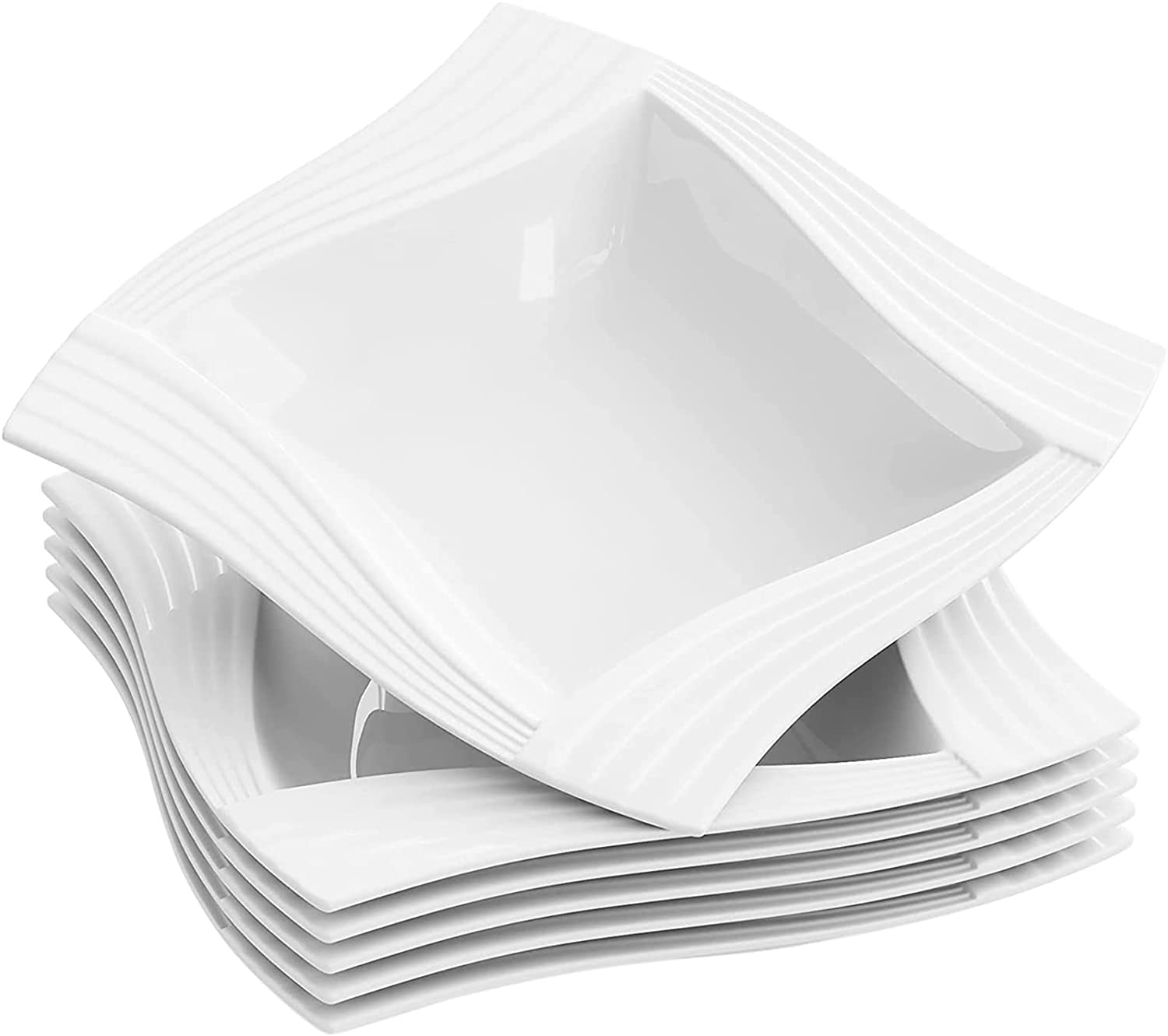 MALACASA, Carina series, 30-piece porcelain crockery set for 6 people.
