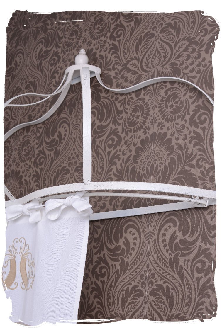 PALAZZO INT Canopy Day Bed with as a crown with Crown or Bed Crown In Shabby Chic Style Exclusive